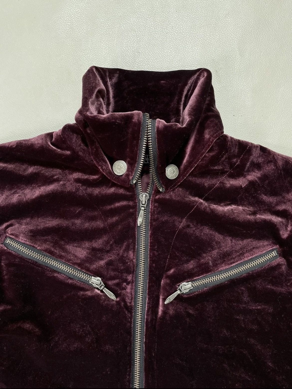 Tornado Mart Tornado Mart Multi Zip Velvet Track Jacket Size US S / EU 44-46 / 1 - 4 Thumbnail