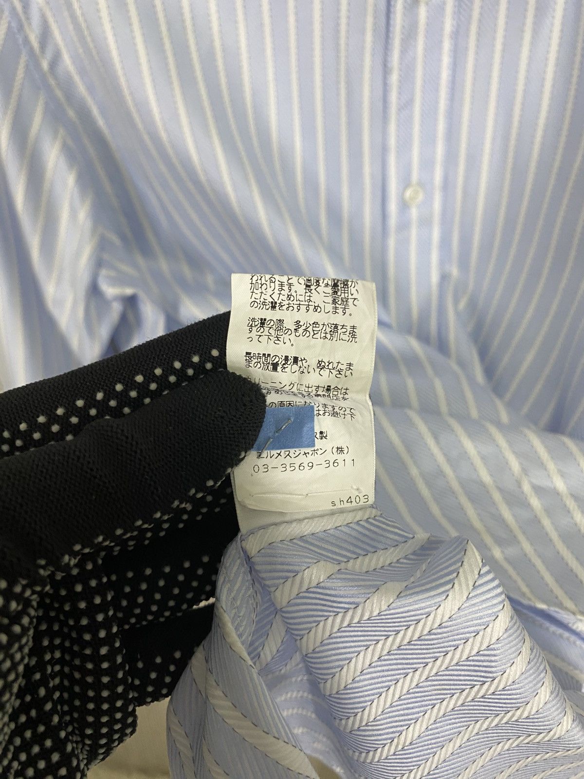Hermes Vintage 90s hermes martin margiela era shirt button striped Size US L / EU 52-54 / 3 - 9 Thumbnail