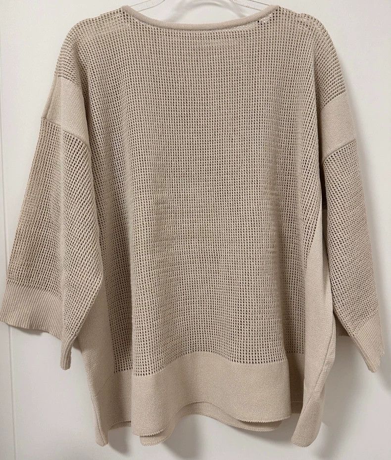 Issey Miyake Issey Miyake size:one size Light grey hollowed-out knitted Size S / US 4 / IT 40 - 4 Thumbnail