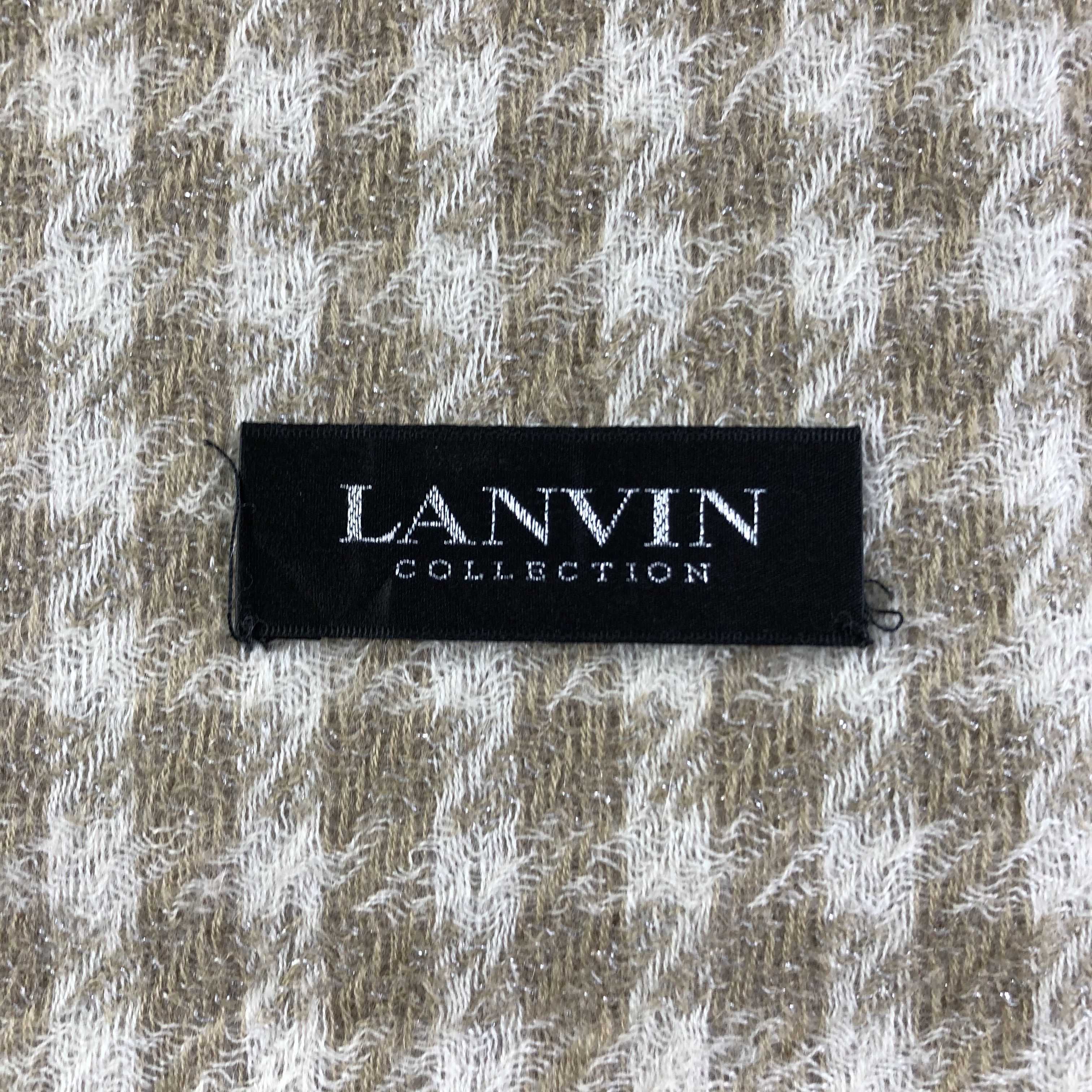 Lanvin Lanvin Houndstooth Scarf / Muffler / Neckwear P445 Size ONE SIZE - 2 Thumbnail
