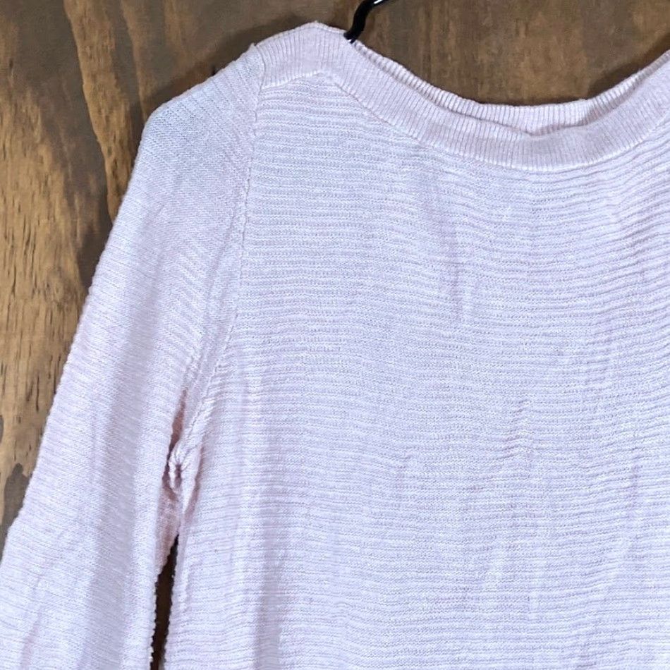 Ann Taylor Ann Taylor Factory Womens Sweater Pink Ribbed Long Sleeve Knit Medium Size M / US 6-8 / IT 42-44 - 4 Thumbnail