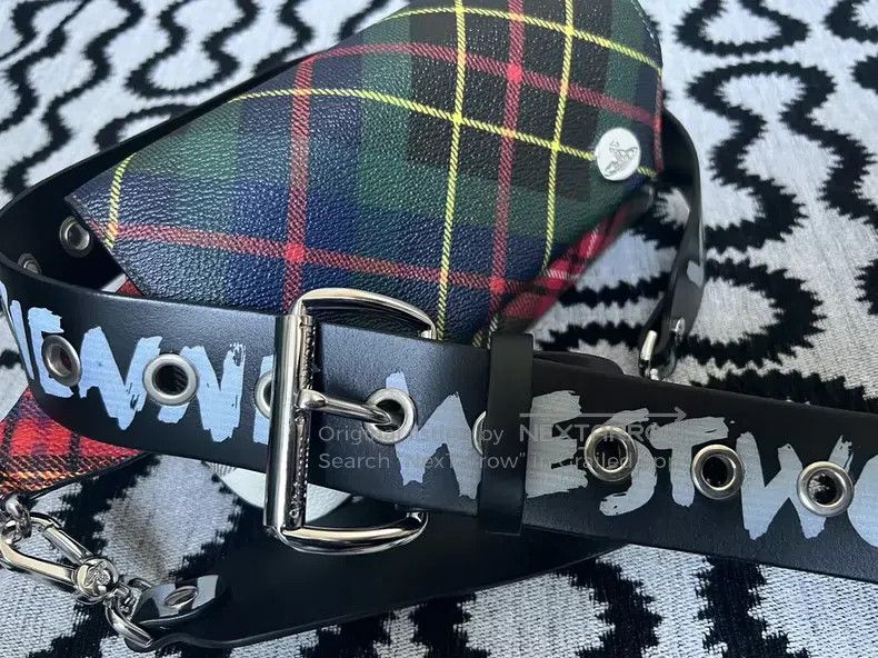 Vivienne Westwood Vivienne Westwood size os Wide Leather Belt Tartan Bag Size ONE SIZE - 3 Thumbnail