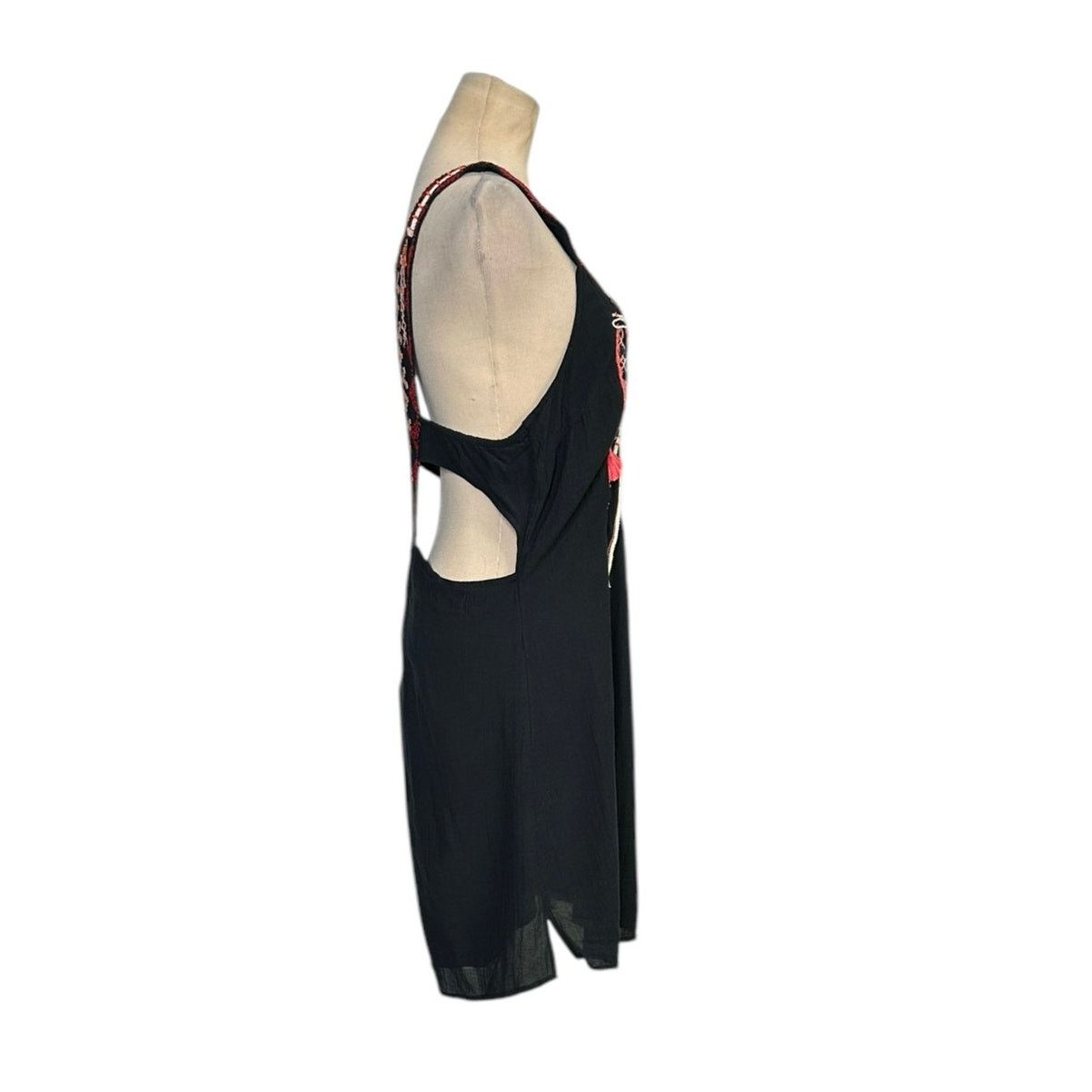 Free People Free People Black Majestic Moon Boho Mini Dress size Small Size S / US 4 / IT 40 - 6 Thumbnail