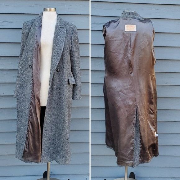 Pendleton × Vintage Vintage 80s Pendleton Blue Black Gray Barleycorn Tweed Wool Size XL / US 12-14 / IT 48-50 - 4 Thumbnail