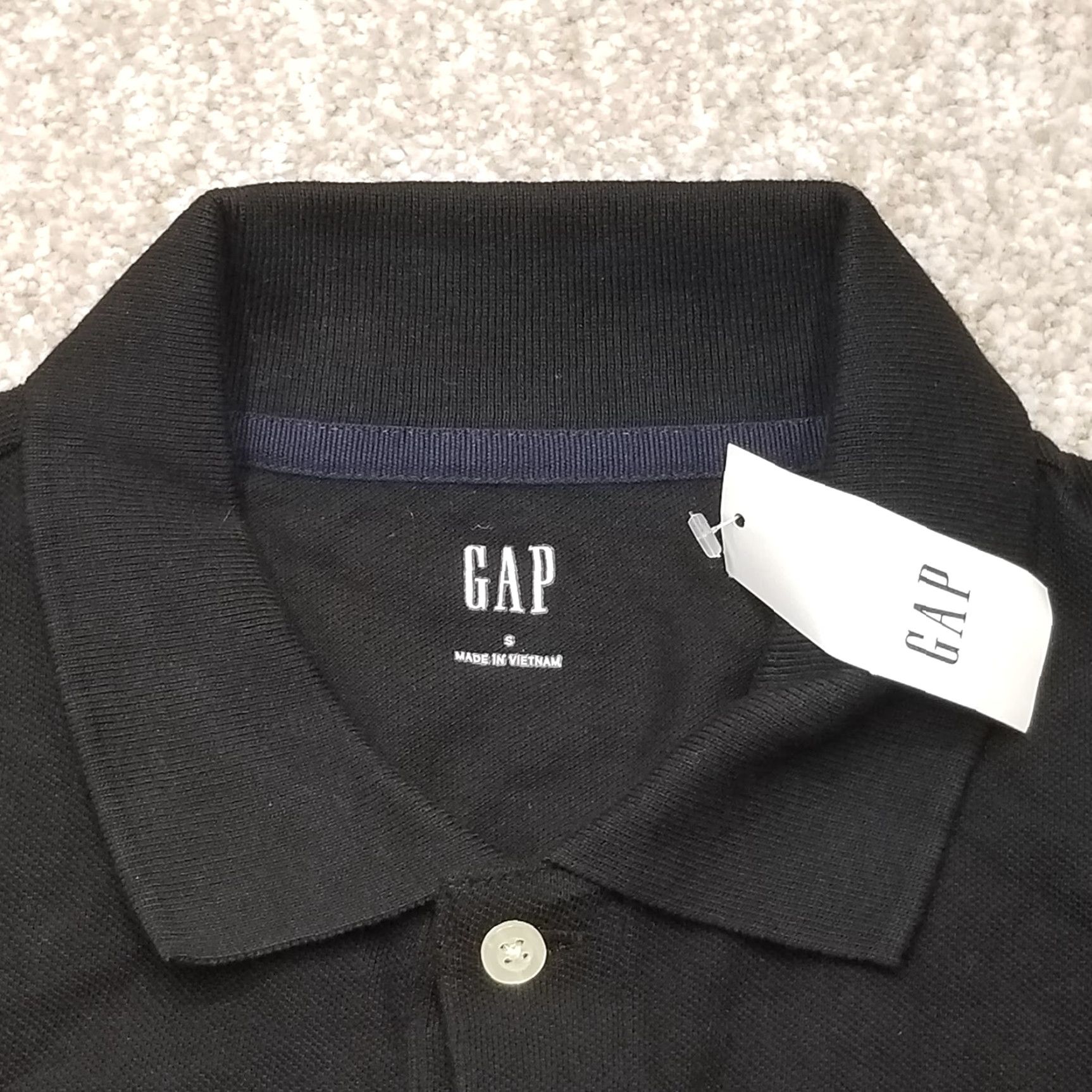 Gap Gap Polo Shirt Men S Black 100% Cotton Casual Golf Fishing Outdoor Embroidered Hook Loop Clothing Size US S / EU 44-46 / 1 - 3 Thumbnail