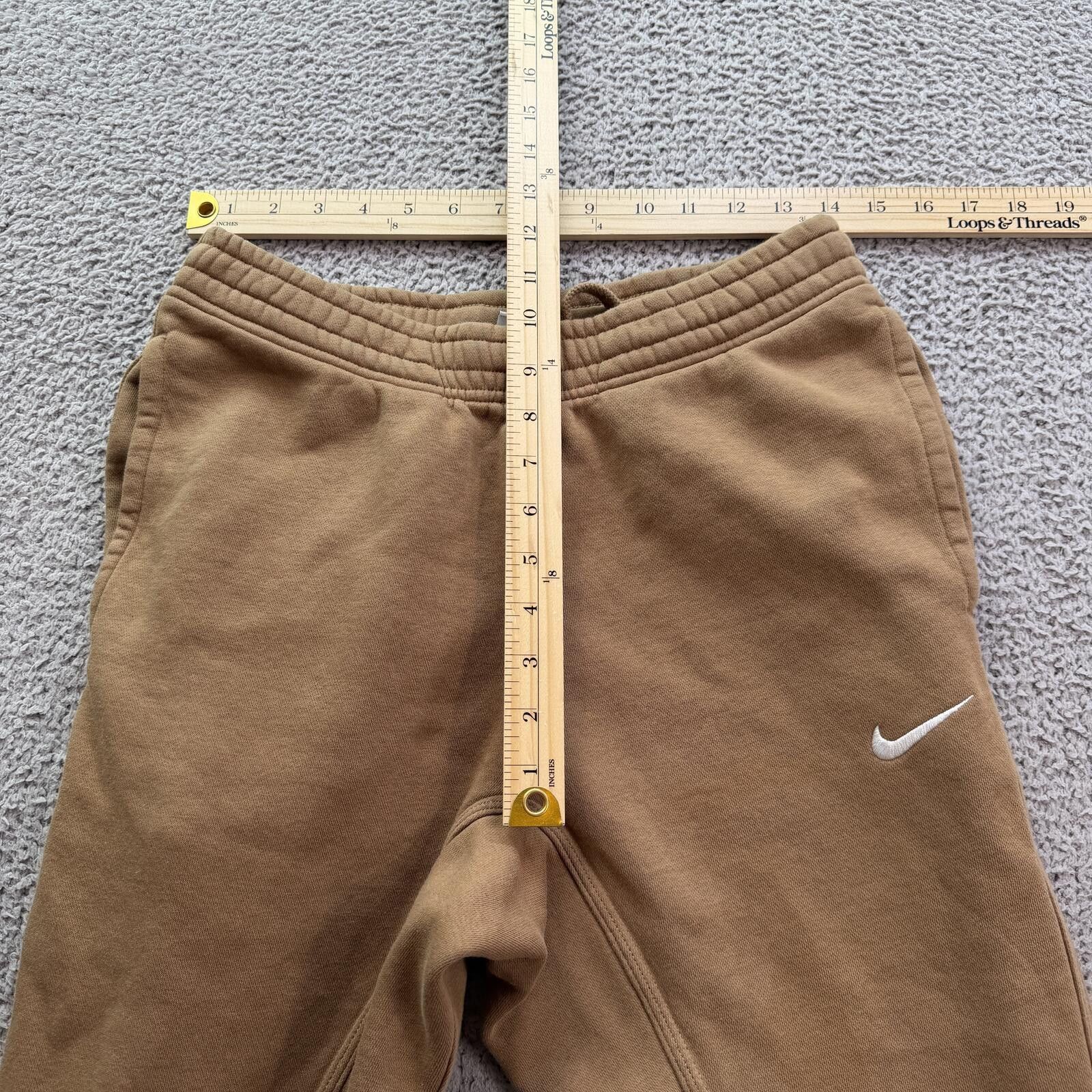 Nike Nike Brown Fleece Jogger Sweatpants Small Tan Swoosh Pants Size US 30 / EU 46 - 3 Thumbnail