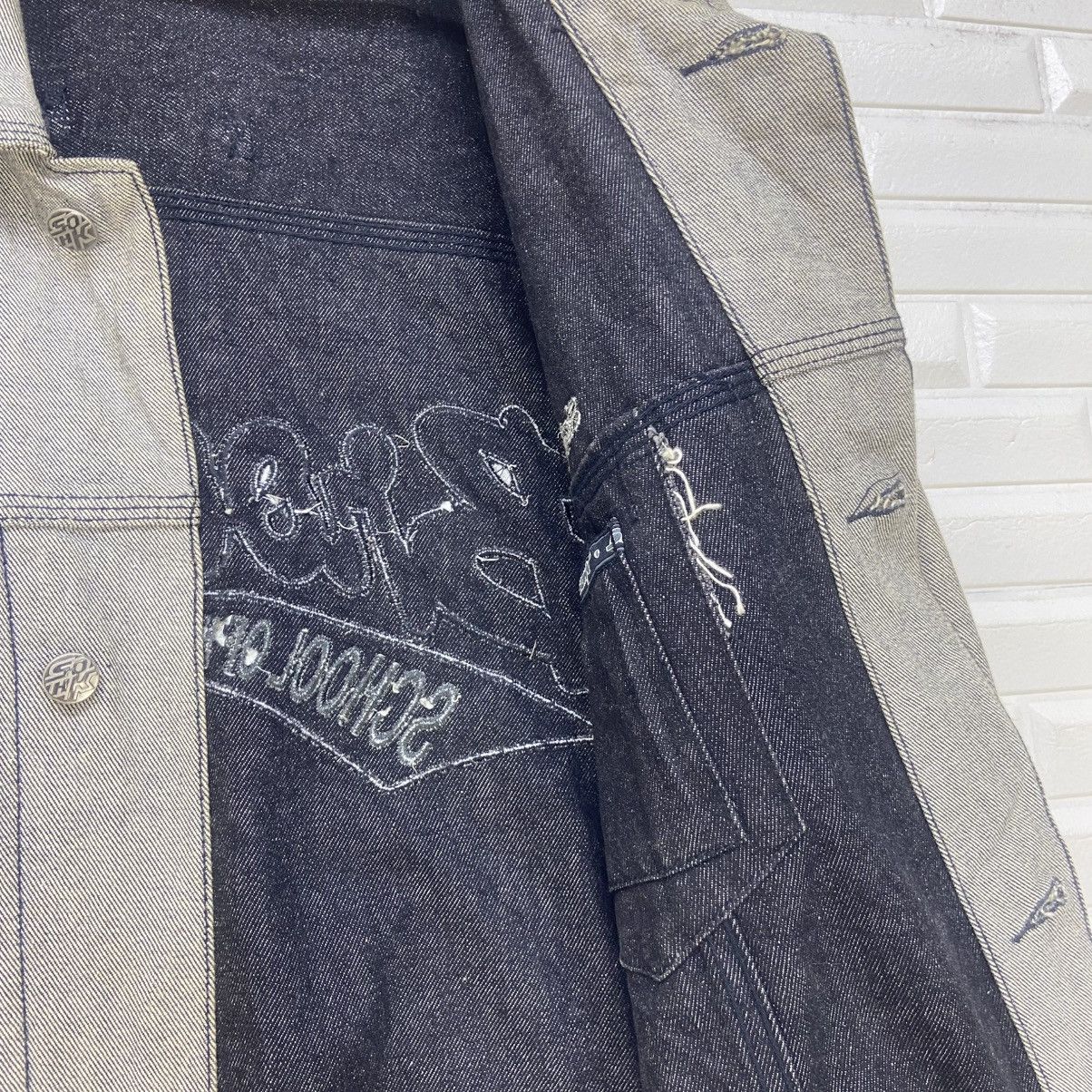 Rap Tees × Vintage Vtg Brooklyn School of Hard Knocks Big Logo Denim Trucker Size US XXL / EU 58 / 5 - 21 Thumbnail