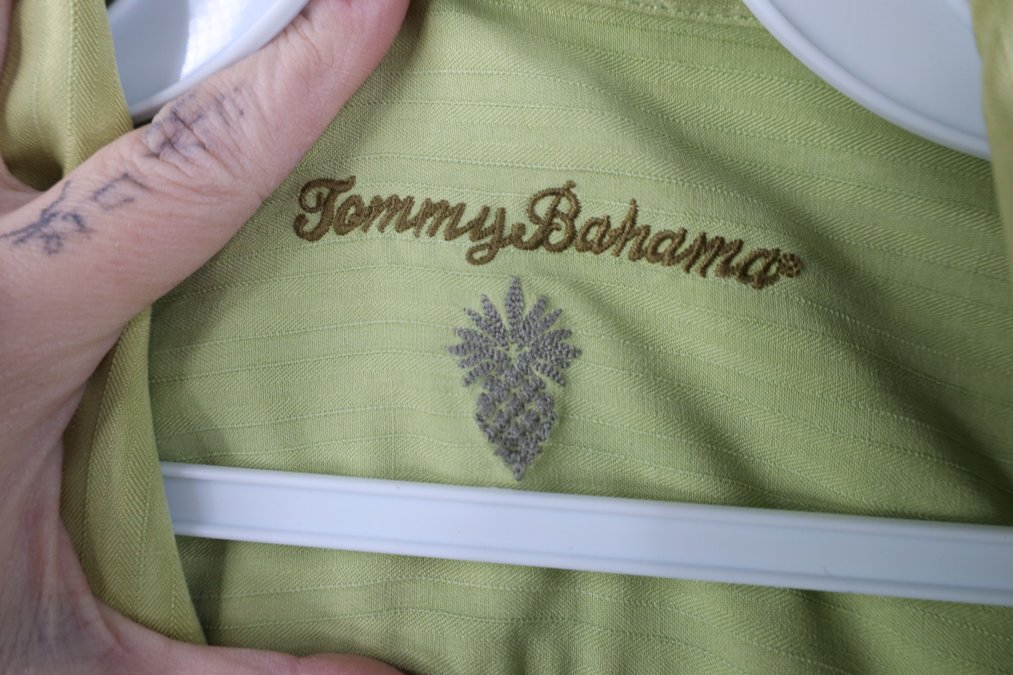 Tommy Bahama Vintage Tommy Bahama Luau Collared Button Shirt Lime Green Size US XL / EU 56 / 4 - 7 Thumbnail