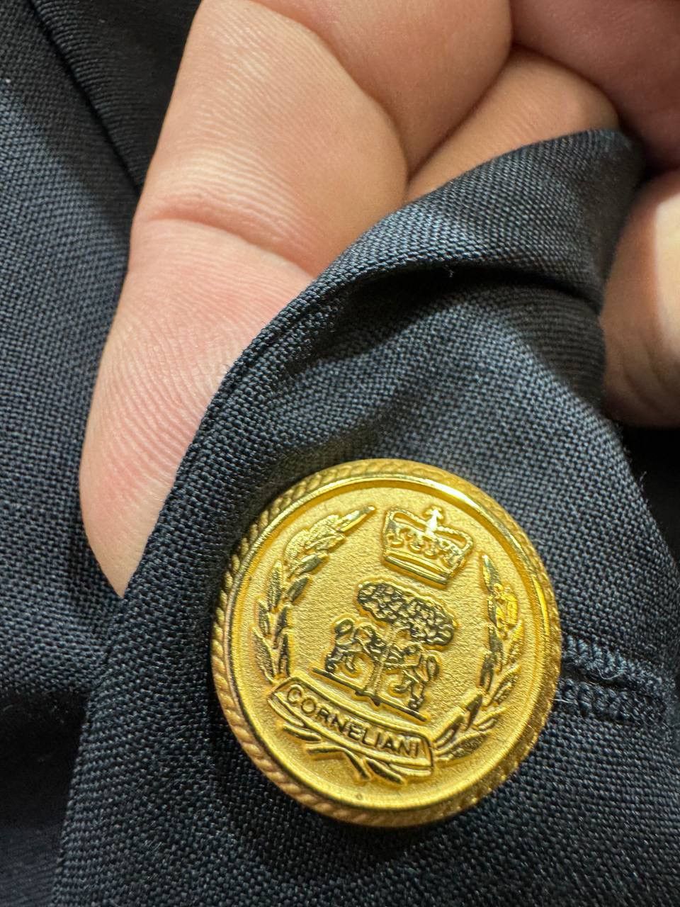 Corneliani Corneliani Navy Blazer Gold Buttons Virgin Wool Mens Size XL Size 46R - 3 Thumbnail