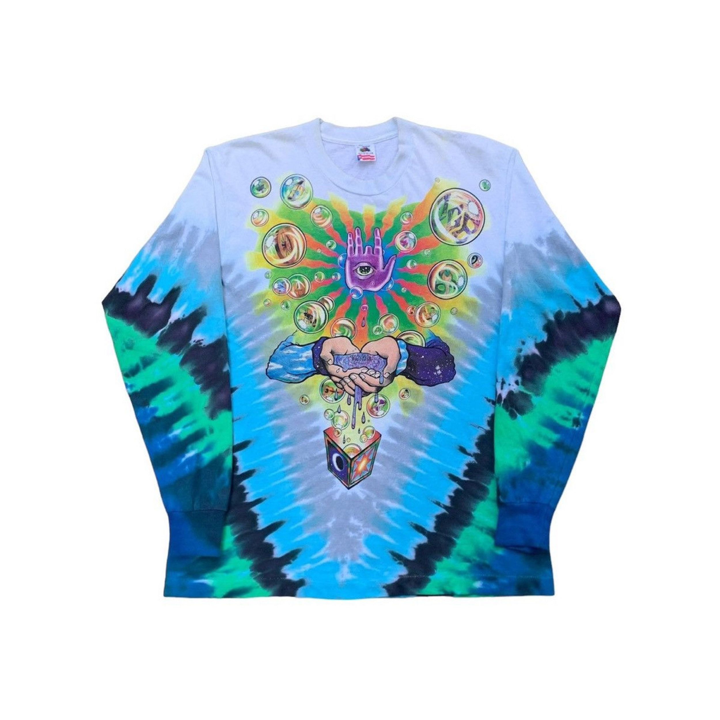 Vintage Vintage 90s Jerry Garcia Band Magician LS Tie Dye FOTL Large Size US L / EU 52-54 / 3 - 1 Thumbnail