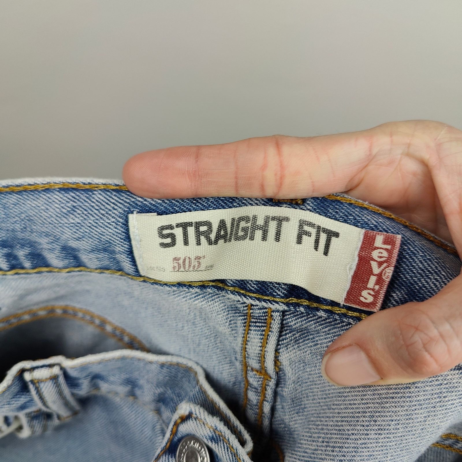 Levi's Vintage Y2K Levi's 505 Mens 34x34 Light Wash Straight Fit Size US 34 / EU 50 - 6 Thumbnail