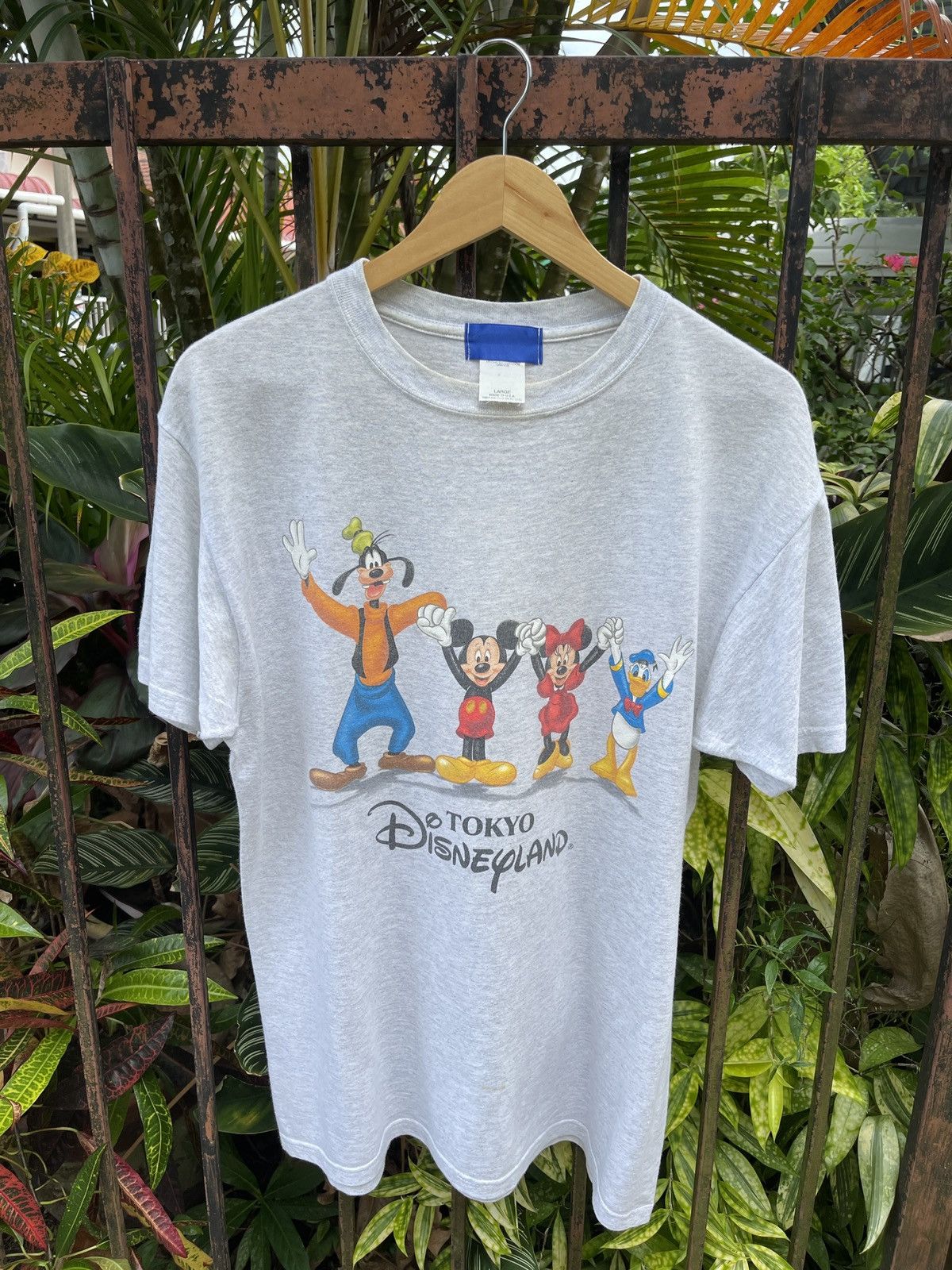 Disney Rare🔥Vintage 90s Tokyo Disneyland Mirror T-Shirt Size US L / EU 52-54 / 3 - 1 Thumbnail