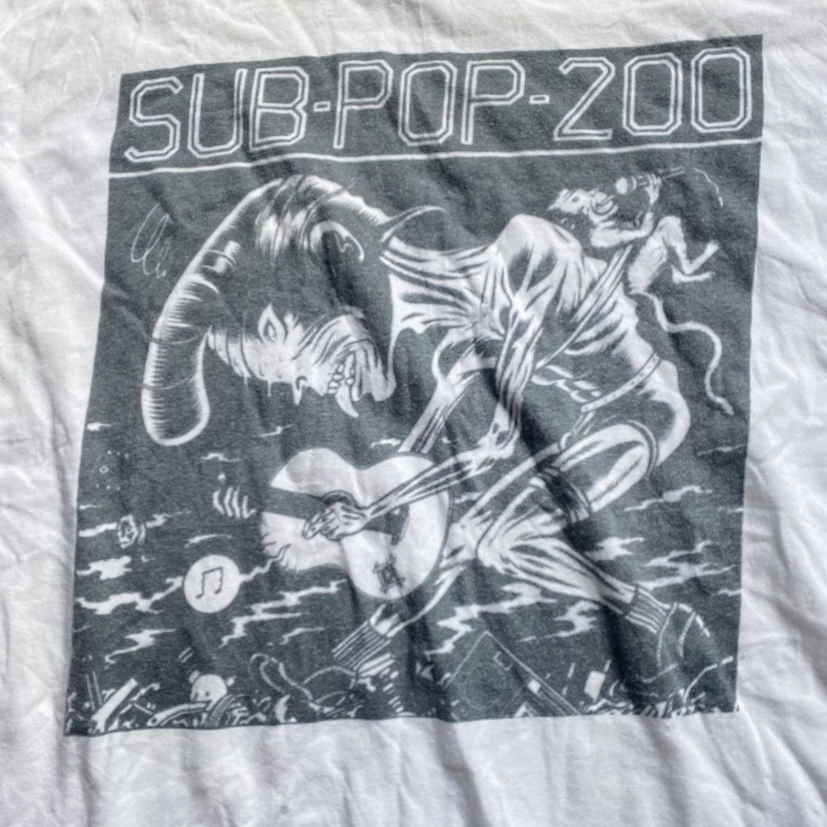 Band Tees VINTAGE SUB POP 200 DEMON PRINT T SHIRT Size US L / EU 52-54 / 3 - 2 Thumbnail