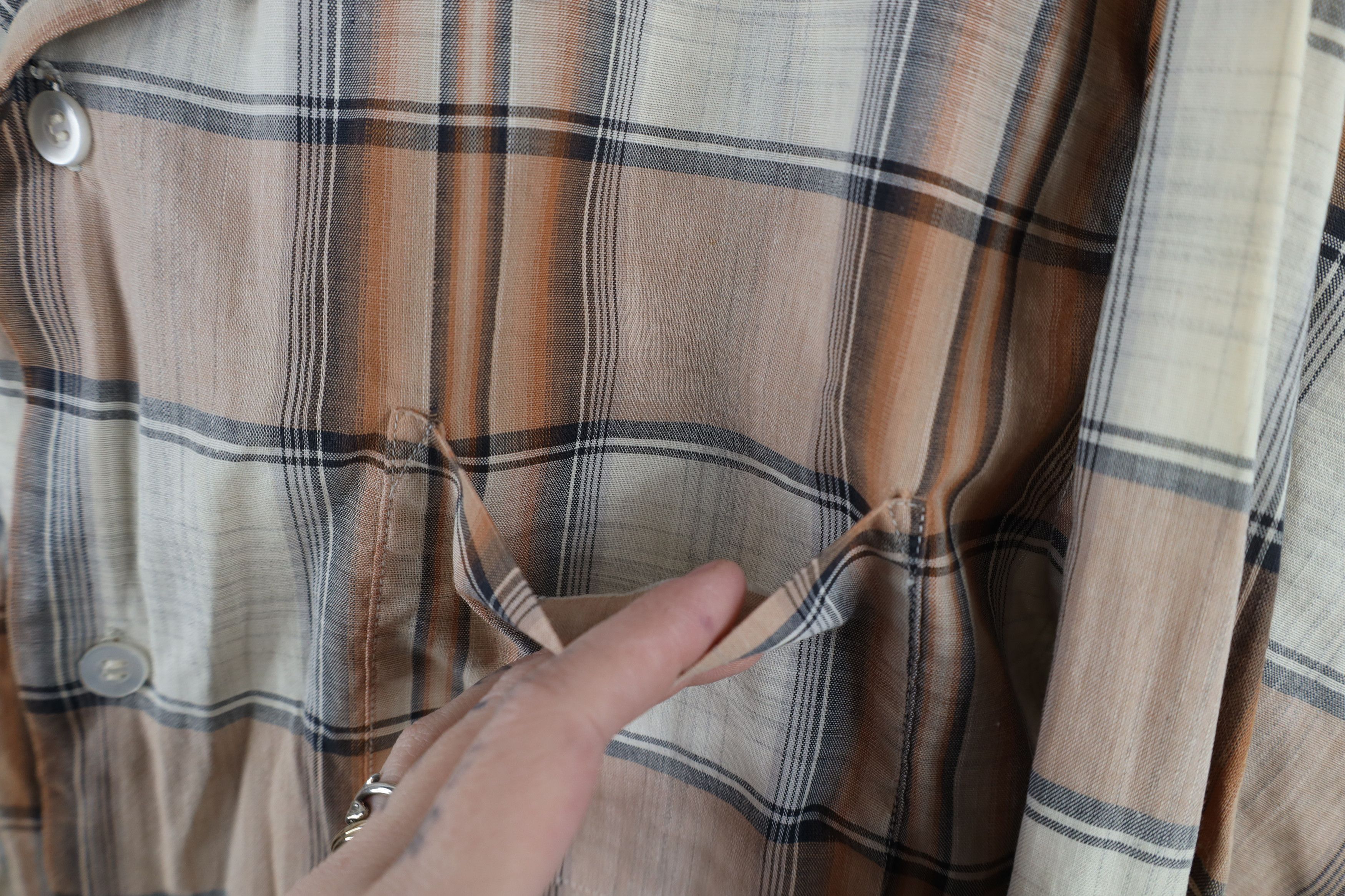 Vintage Vintage 50s 60s Streetwear Camp Collar Button Shirt Plaid Size US L / EU 52-54 / 3 - 7 Thumbnail