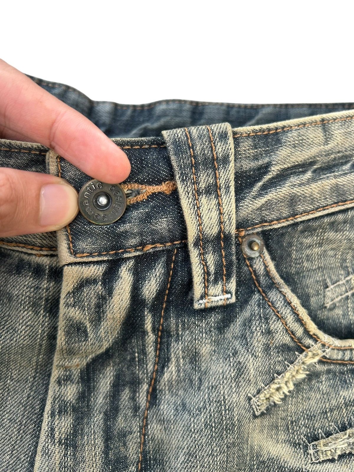 Kapital Flare Semantic design Rusty Faded Distressed Denim Jeans Size US 30 / EU 46 - 12 Thumbnail