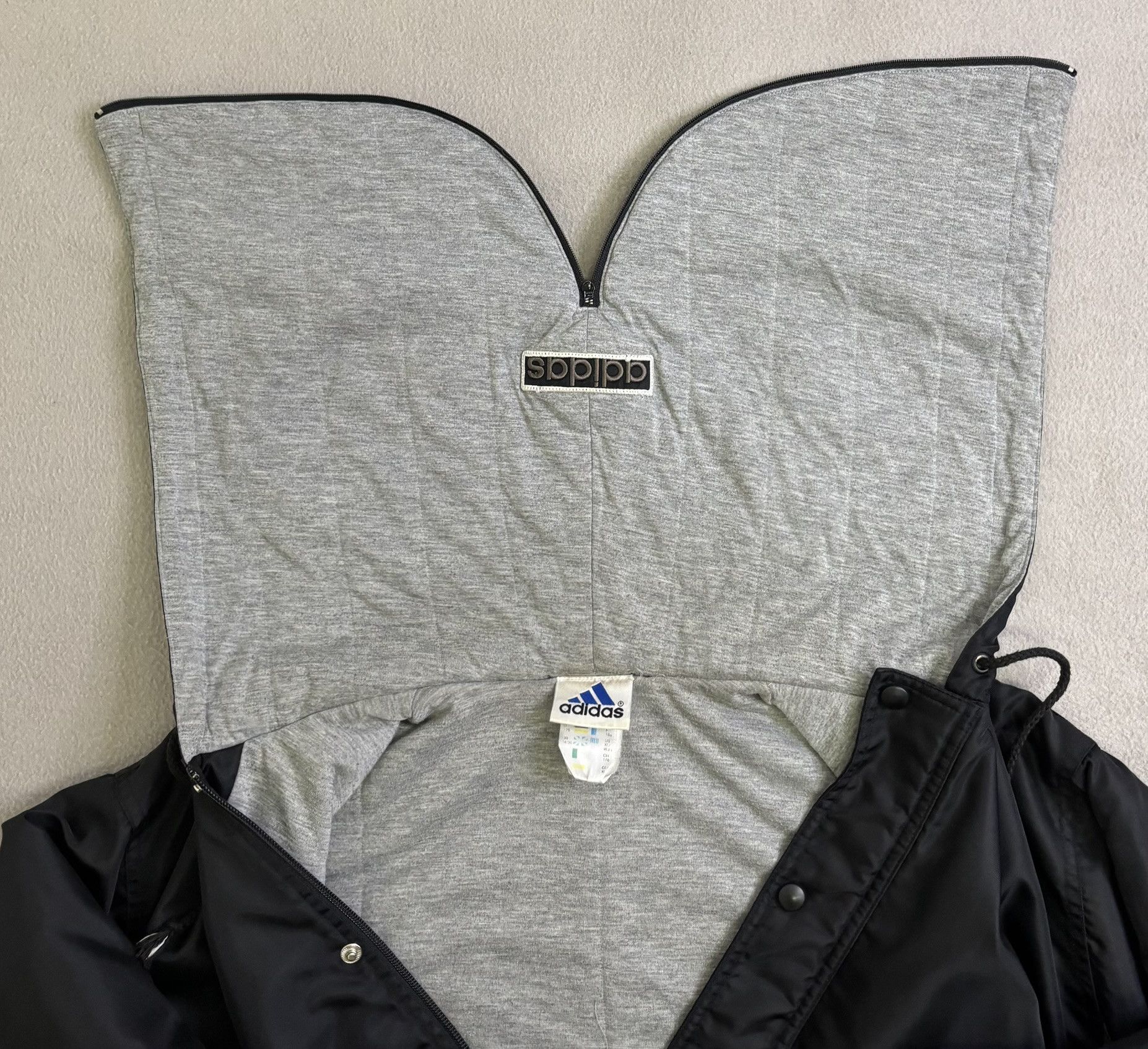 Adidas Adidas vintage 90s jacket zippered hood size XL Size US XL / EU 56 / 4 - 20 Thumbnail
