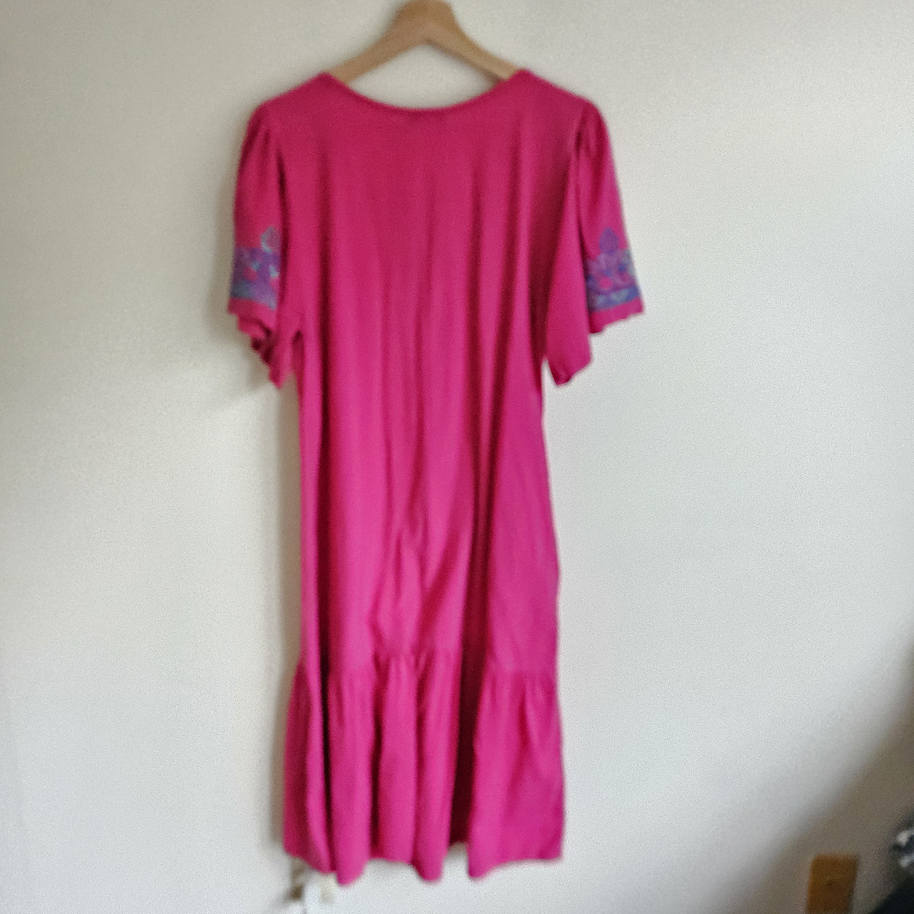 Vintage Vintage Magenta Appel Dress Size S / US 4 / IT 40 - 3 Thumbnail