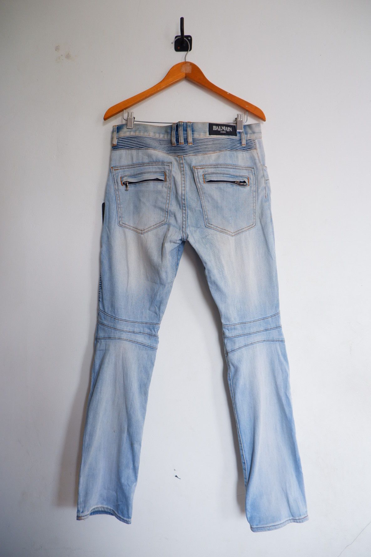 Balmain Balmain Decarnine SS2014 Distressed Biker Jeans Size US 34 / EU 50 - 2 Thumbnail