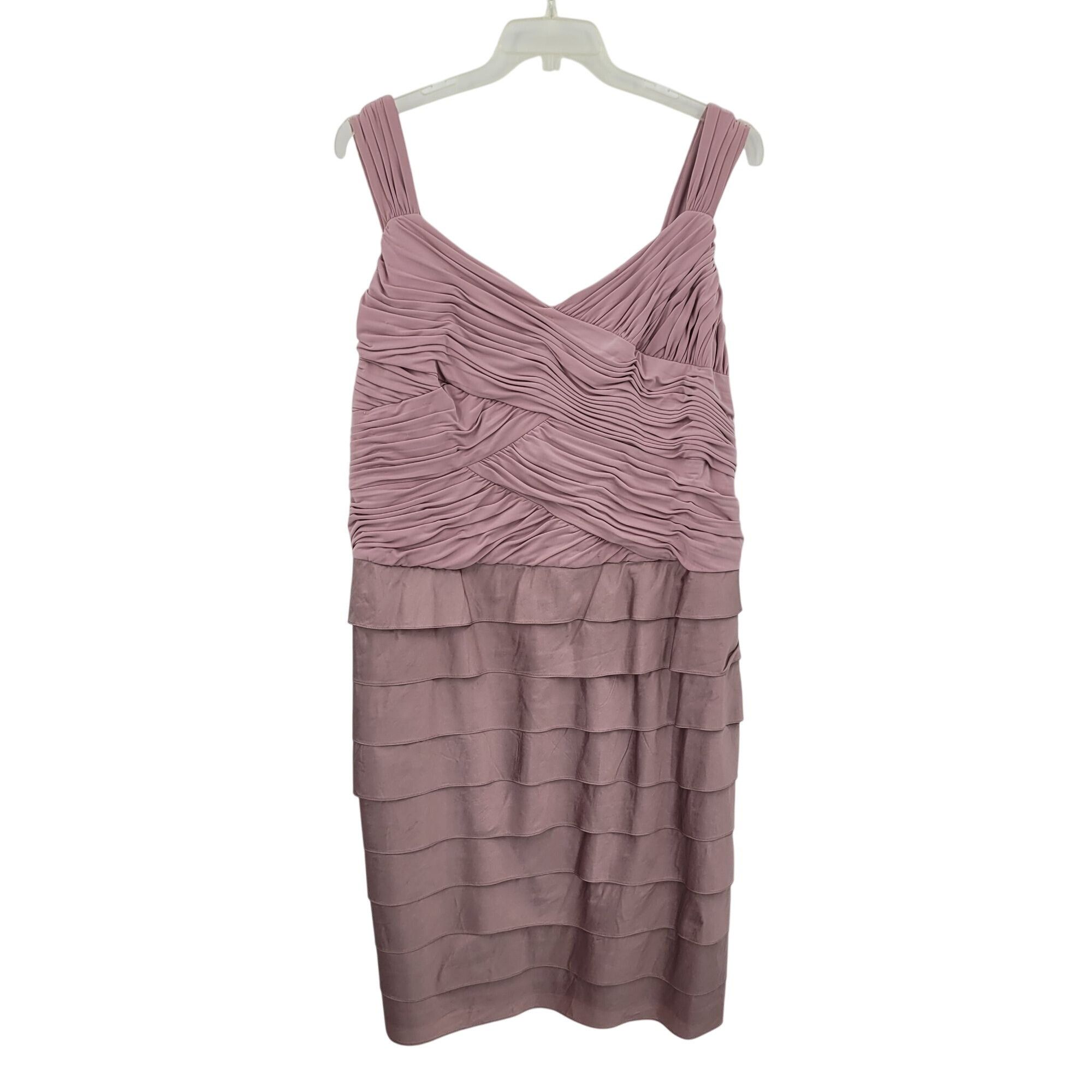 Adrianna Papell Adrianna Papell Plus Sz 22W Mauve Pink Tiered Ruffle Layered Size 3XL / US 20-22 - 6 Thumbnail