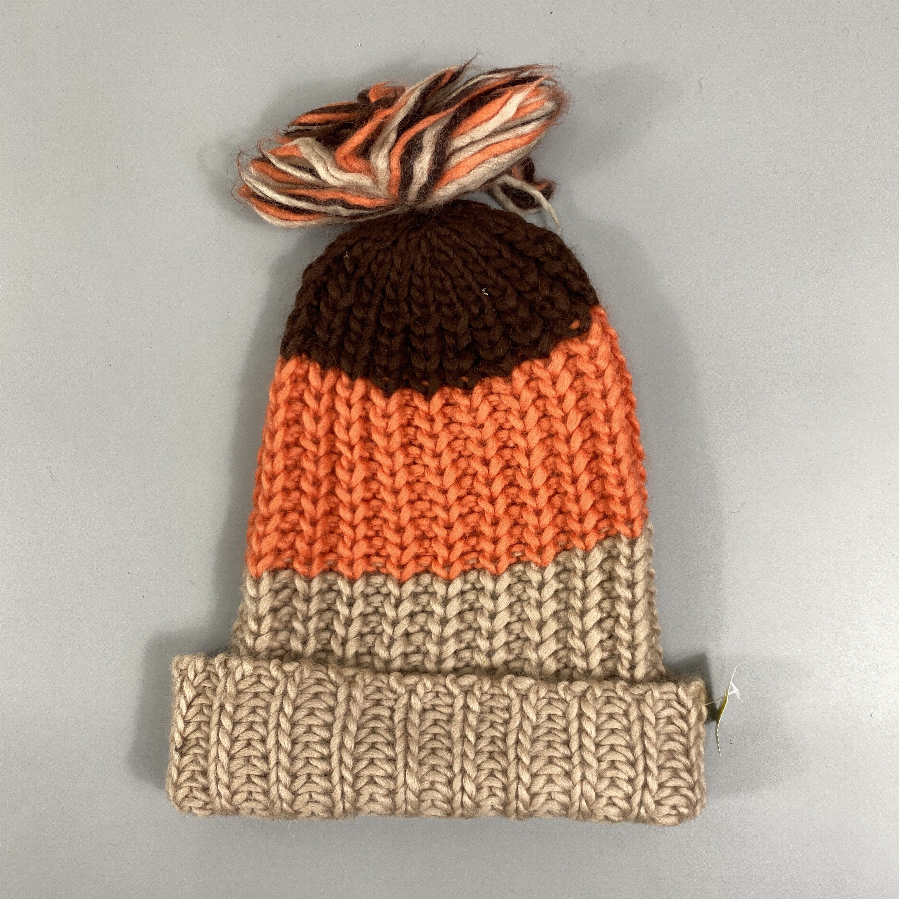 Japanese Brand Knitted Three Color Beanie Hats -BN1175 Size ONE SIZE - 6 Thumbnail