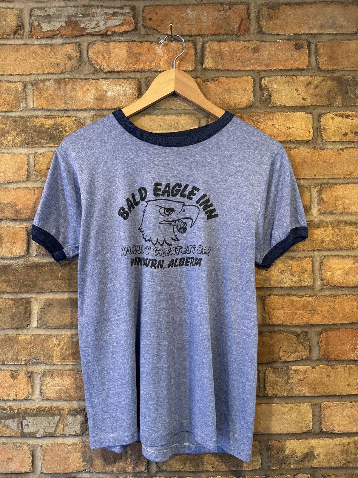 Vintage 80s Bald Eagle Inn Ringer T Shirt Size US M / EU 48-50 / 2 - 1 Thumbnail