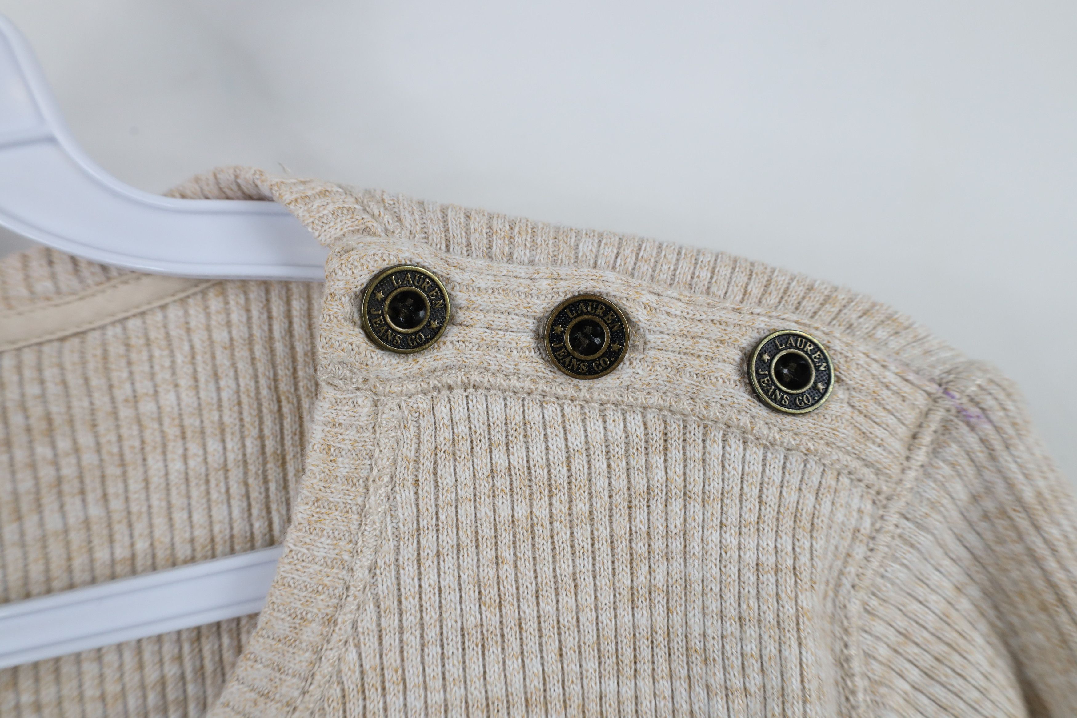 Ralph Lauren × Vintage Vintage 90s Y2K Ralph Lauren Thermal Ribbed Knit T-Shirt Size L / US 10 / IT 46 - 6 Thumbnail