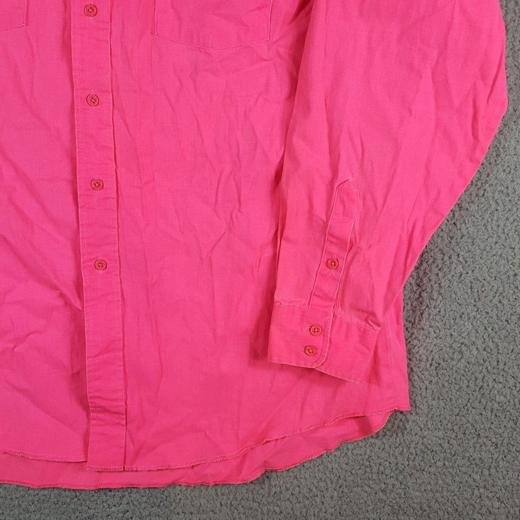 Wrangler VINTAGE Wrangler Brushpopper Western Hot Pink Cowboy Shirt Size L Button Up VTG Size US L / EU 52-54 / 3 - 3 Thumbnail