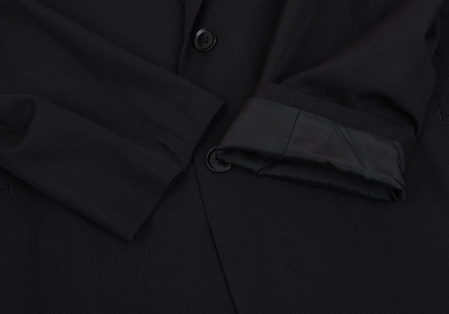 Yohji Yamamoto Yohji Yamamoto Wool Gabardine Jacket Black 3 Size US L / EU 52-54 / 3 - 8 Thumbnail