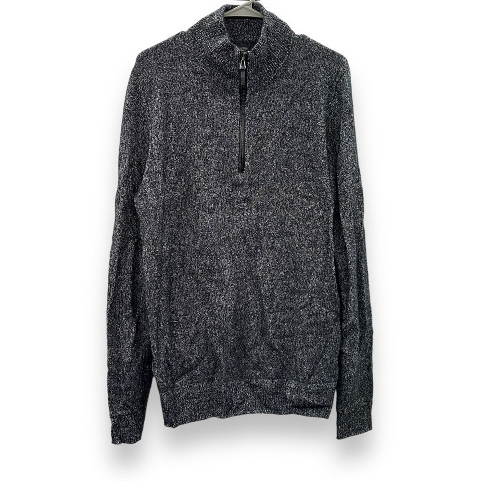 Nordstrom Nordstrom Black & White Cashmere Silk Long Sleeve Sweater Size US L / EU 52-54 / 3 - 1 Thumbnail