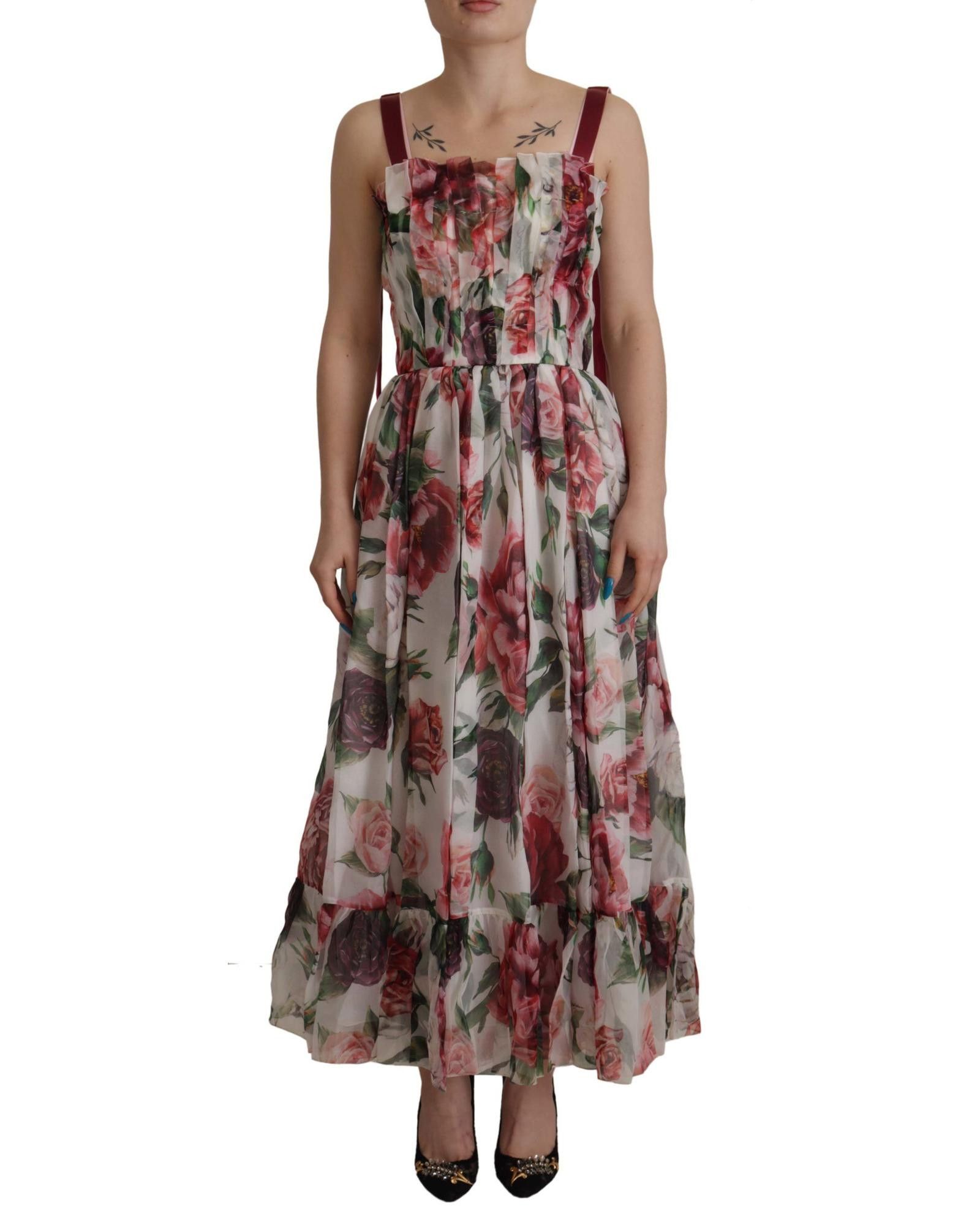 image of Dolce Gabbana Floral Silk Maxi Dress, Women's (Size XS)