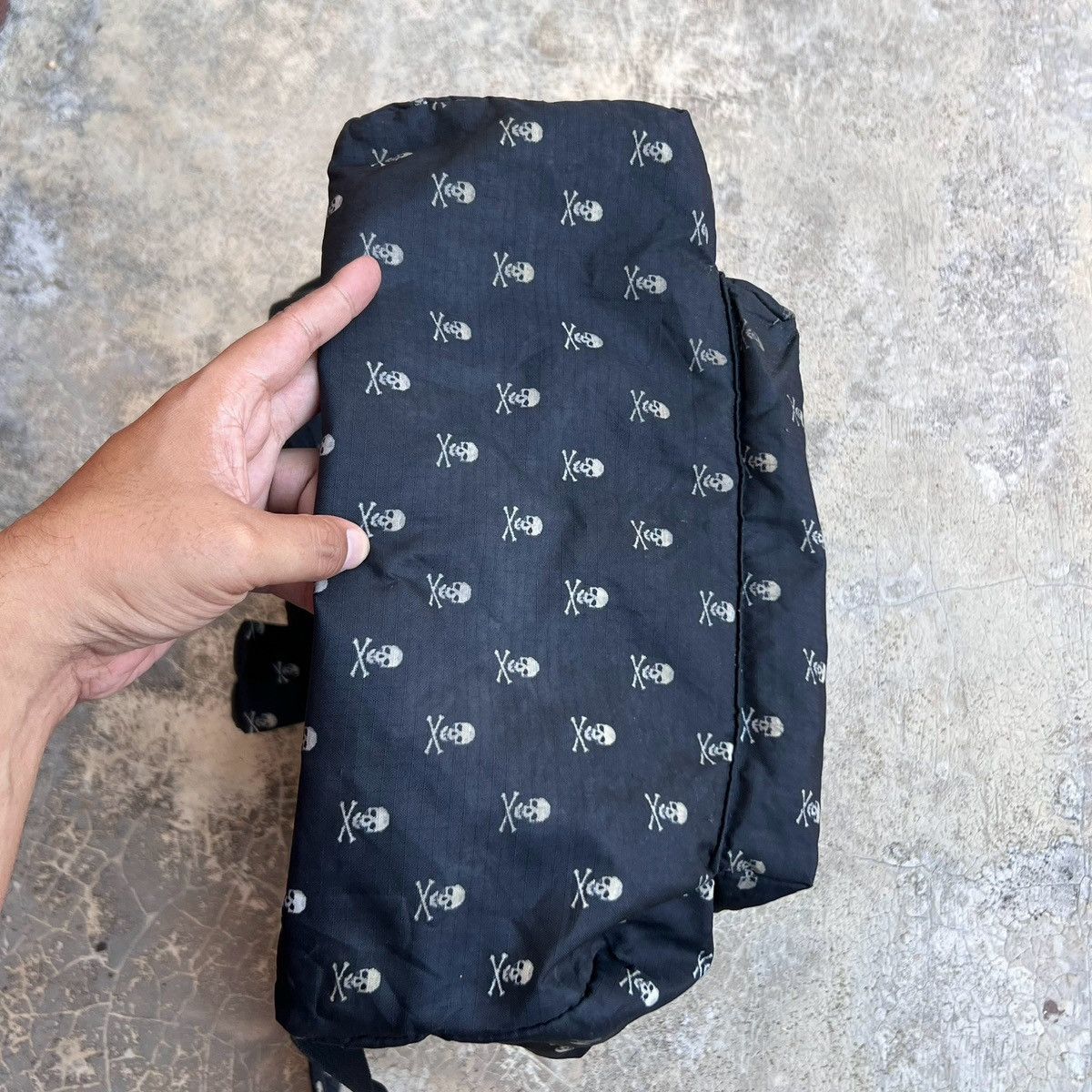 Japanese Brand Octopus Army Skull And Crossbones Patern Nylon Backpack Size ONE SIZE - 6 Thumbnail
