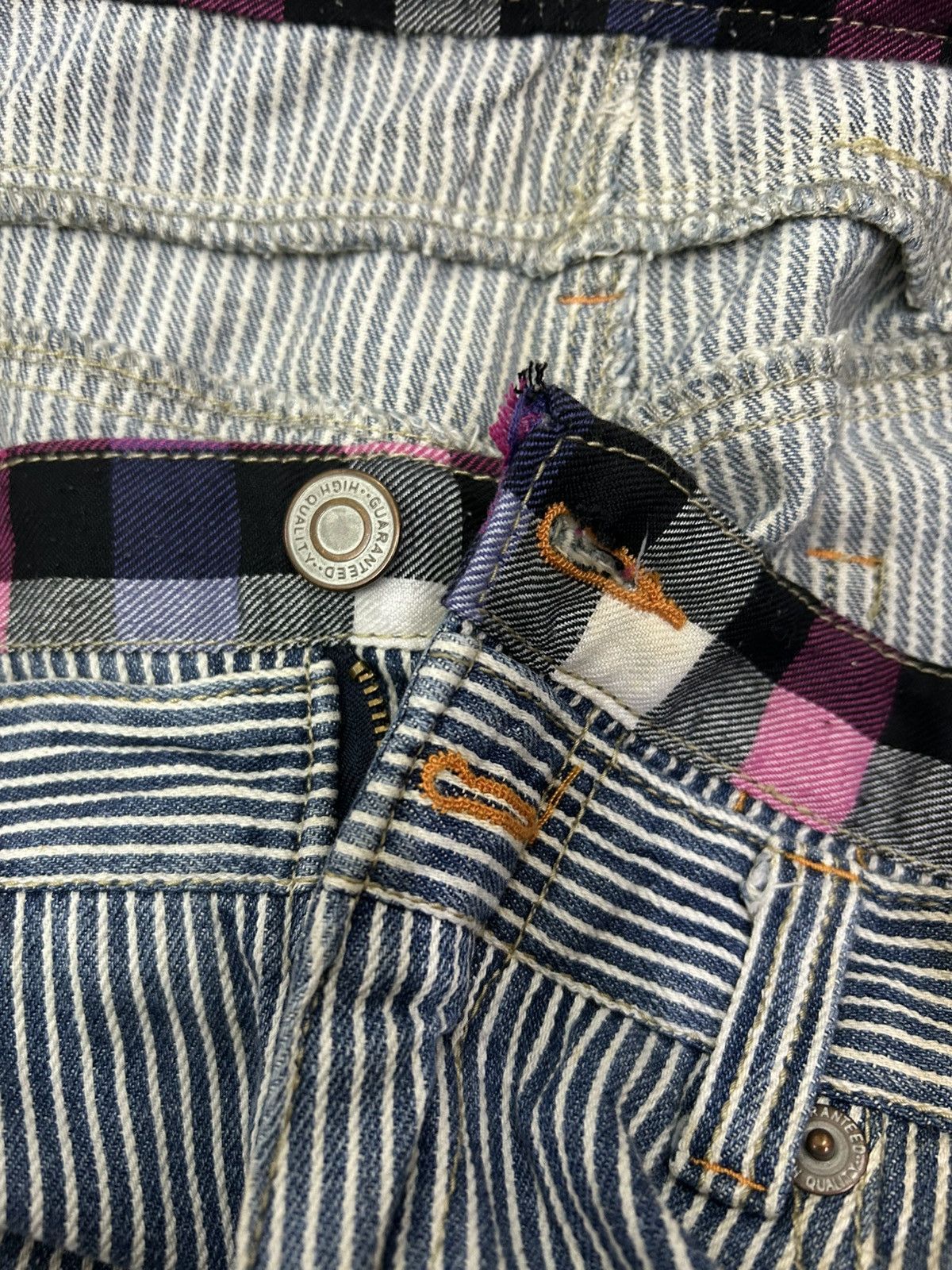 Japanese Brand Japanese Hickory Denim With Punk Motifs Lining Distressed Size US 36 / EU 52 - 11 Thumbnail