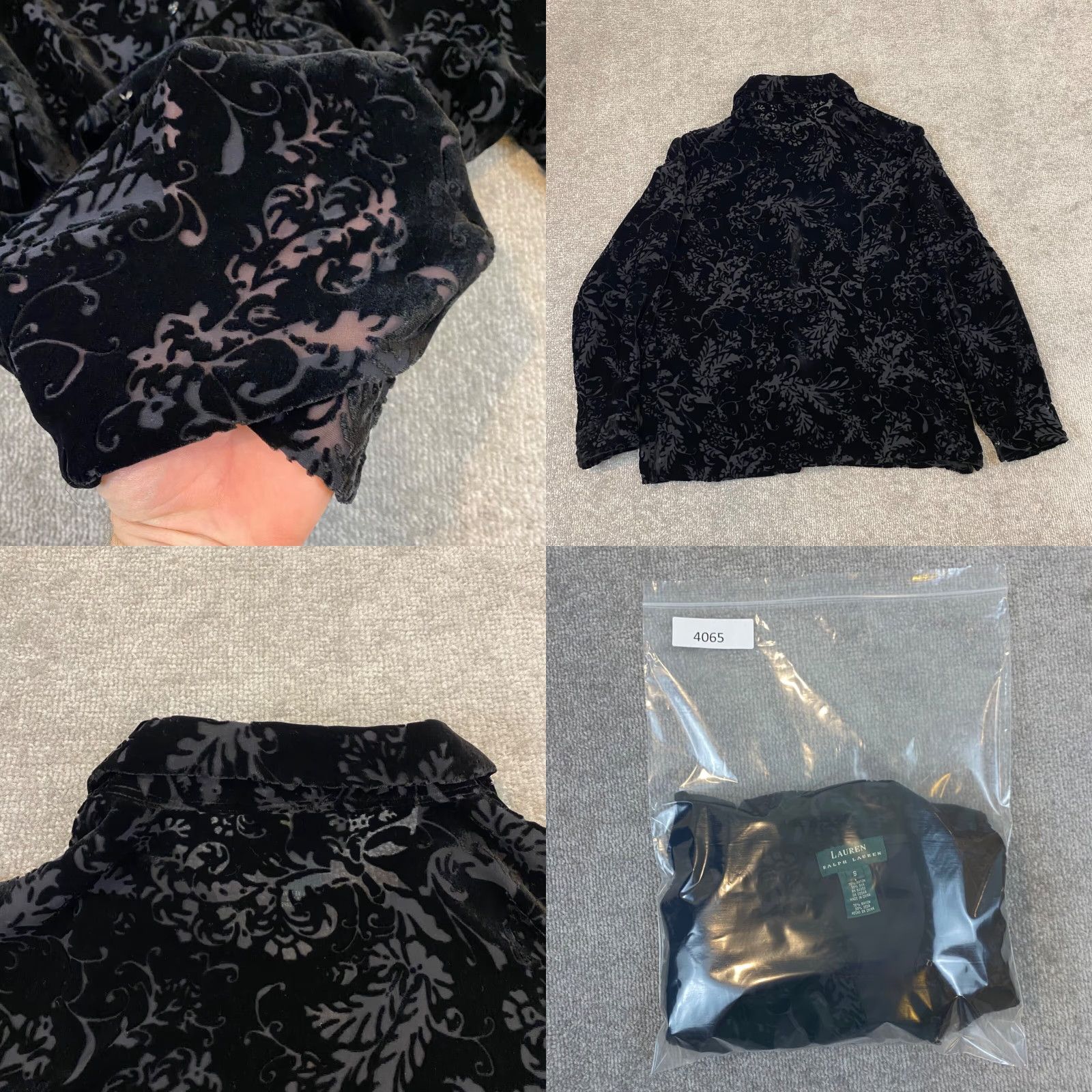 Ralph Lauren Lauren Ralph Lauren Shirt Button-Up Floral Black Silk-Viscose 3/4 Sleeve Womens Small Size S / US 4 / IT 40 - 8 Thumbnail