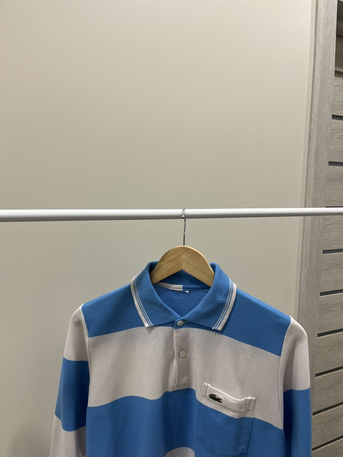 Lacoste Vintage 90s Lacoste rugby shirt Blue White Size US M / EU 48-50 / 2 - 2 Thumbnail