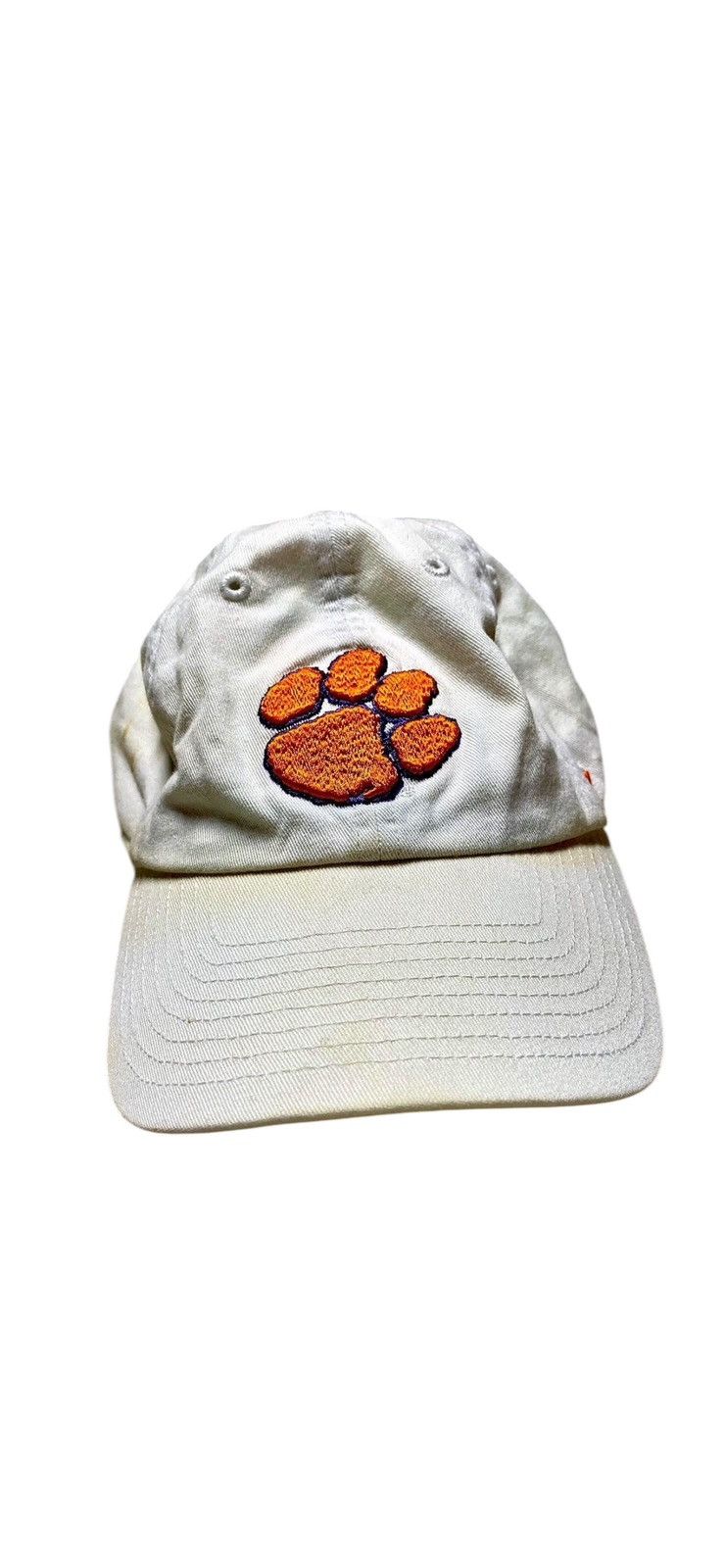 NCAA Vintage Clemson Tigers Orange Paw White Dad Hat Size ONE SIZE - 1 Thumbnail