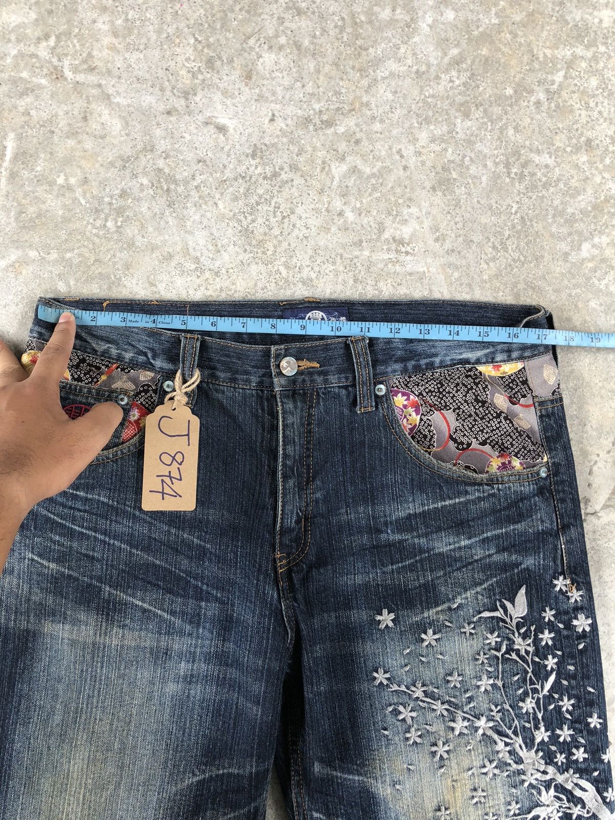 Japanese Brand Japanese Buden Embroidered Jeans Distressed Denim Size US 34 / EU 50 - 21 Thumbnail