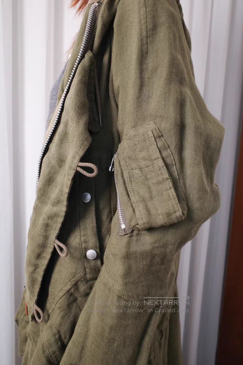Junya Watanabe Junya Watanabe Linen Military Hooded Women's Jacket Size S / US 4 / IT 40 - 4 Thumbnail