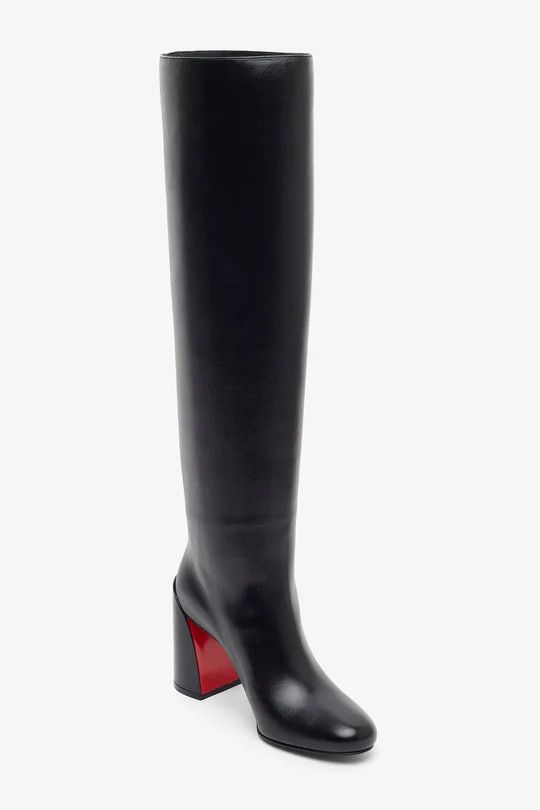 Christian Louboutin os11x0326 Janitta 85 Leather Boots in Black Size US 7.5 / IT 37.5 - 5 Thumbnail