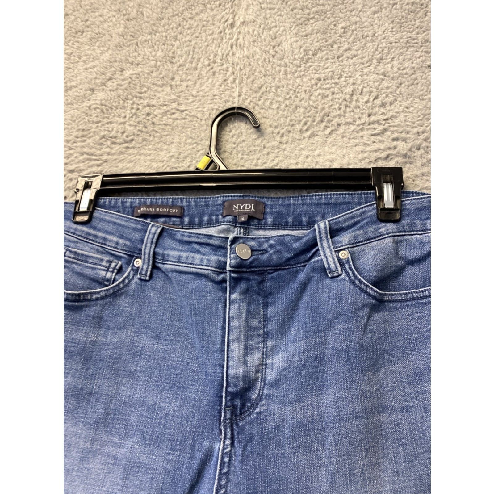 NYDJ NYDJ Jeans Barbara Boot Cut Straight 16 Plus Women Blue Denim Dark Wash Preppy 5-Pocket Zip Mid Rise Inseam 32 Default MPN 16623 Size 38" / US 16 / IT 52 - 2 Thumbnail