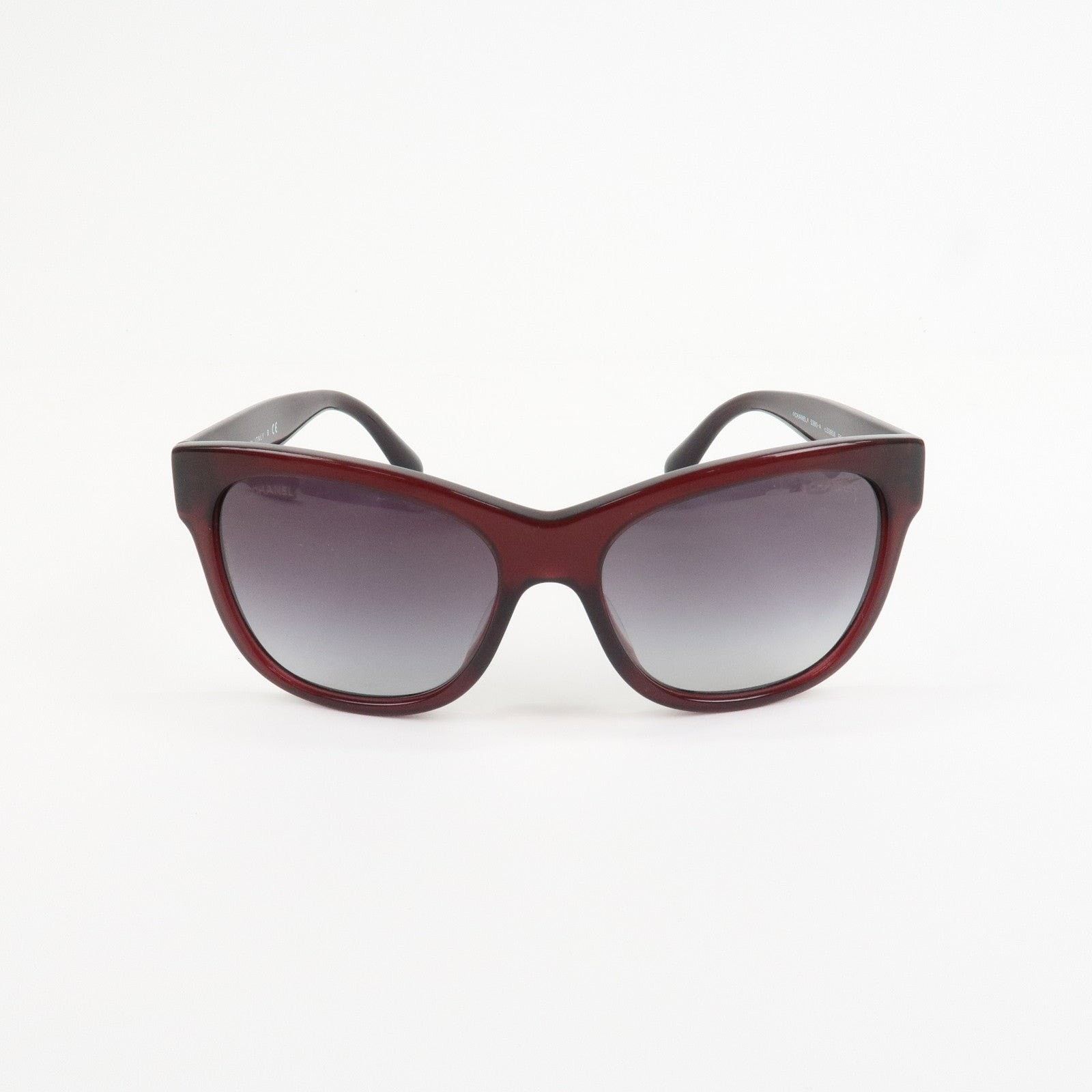Chanel Chanel Side CC Logo Sunglasses Plastic Burgundy Size ONE SIZE - 2 Thumbnail