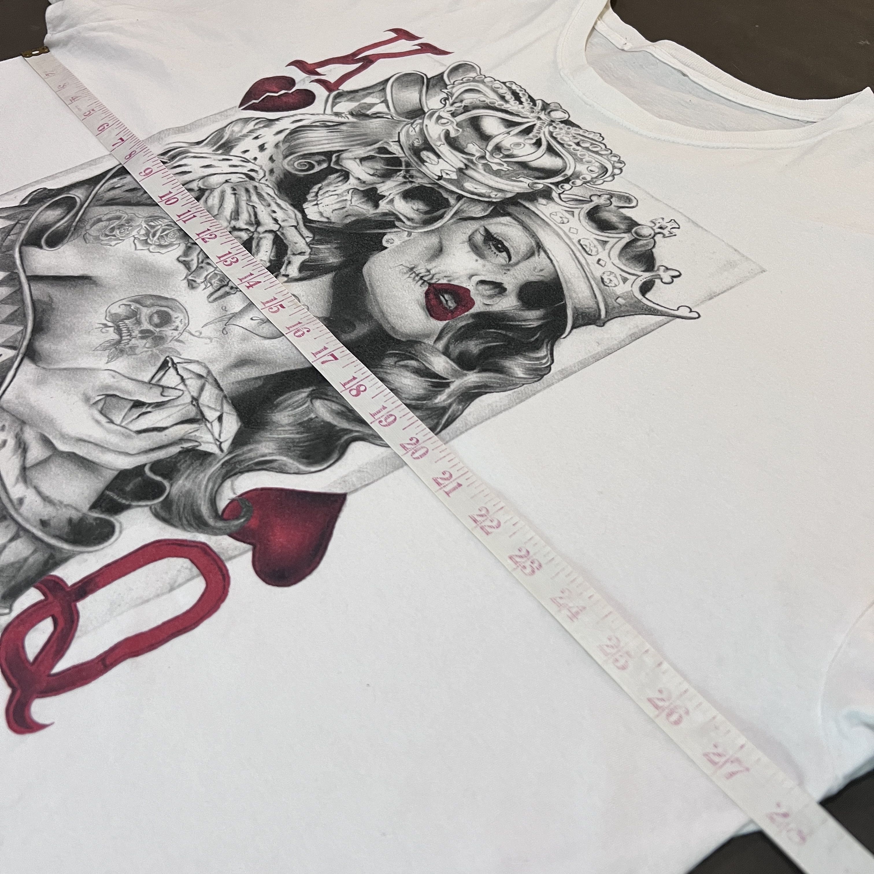 Japanese Brand Vintage Y2K Art King & Queen of Heart Skeleton Skull Tee 3XL Size US XXL / EU 58 / 5 - 5 Thumbnail