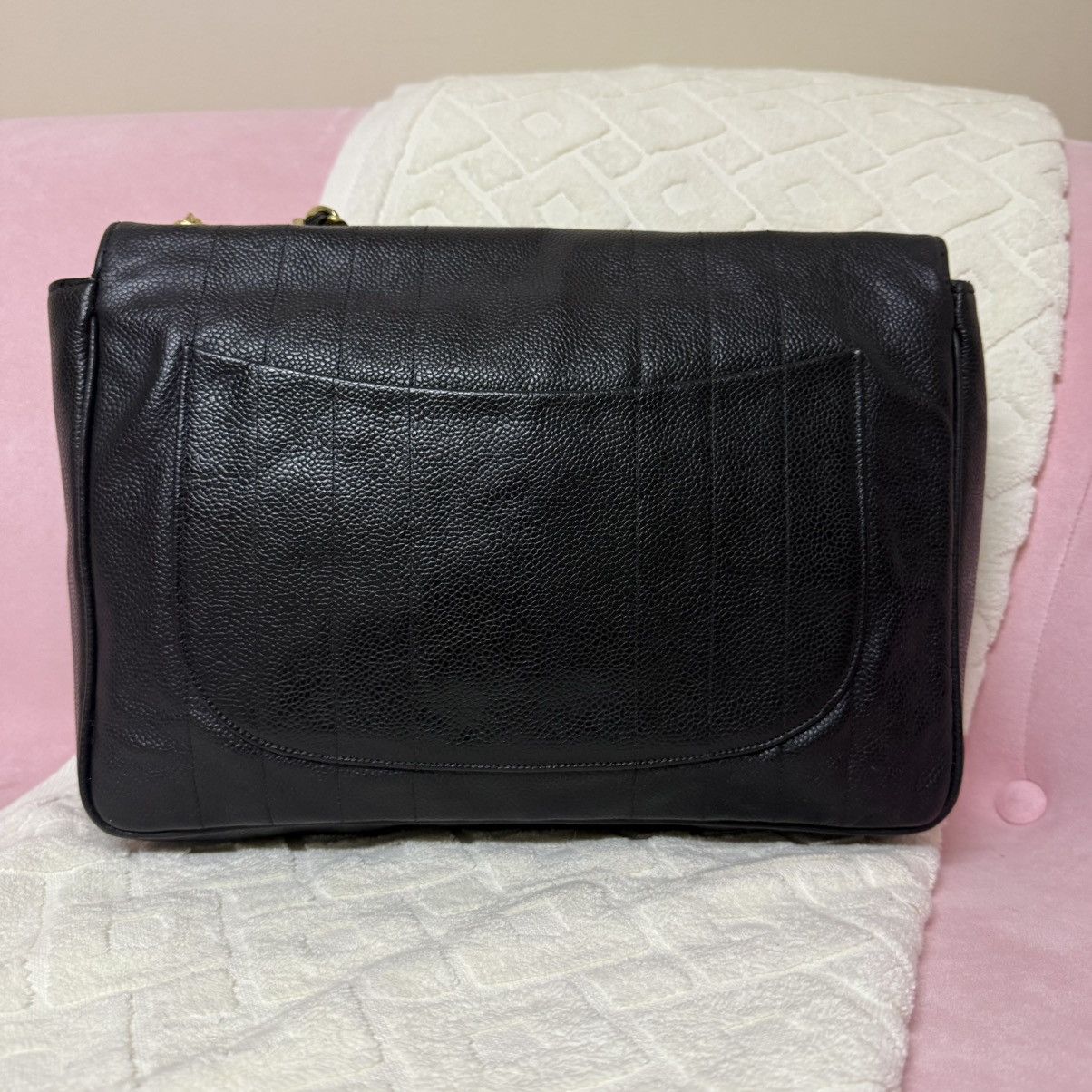 Chanel JUMBO MADEMOISELLE SINGLE FLAP GHW VERTICAL QUILTED CAVIAR Size ONE SIZE - 2 Thumbnail