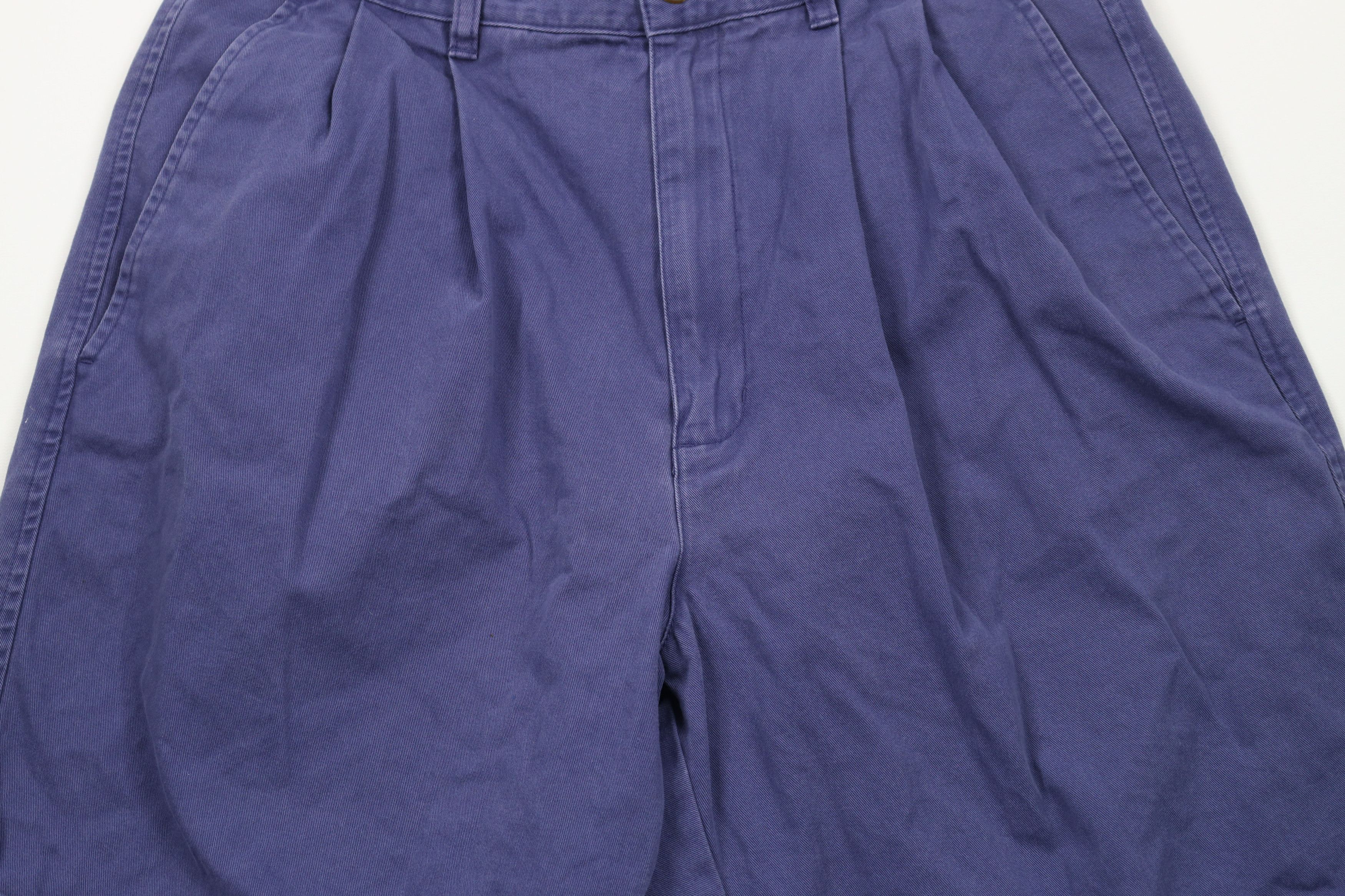 Eddie Bauer × Vintage Vintage 90s Eddie Bauer Above Knee Chino Shorts Blue Cotton Size US 30 / EU 46 - 3 Thumbnail