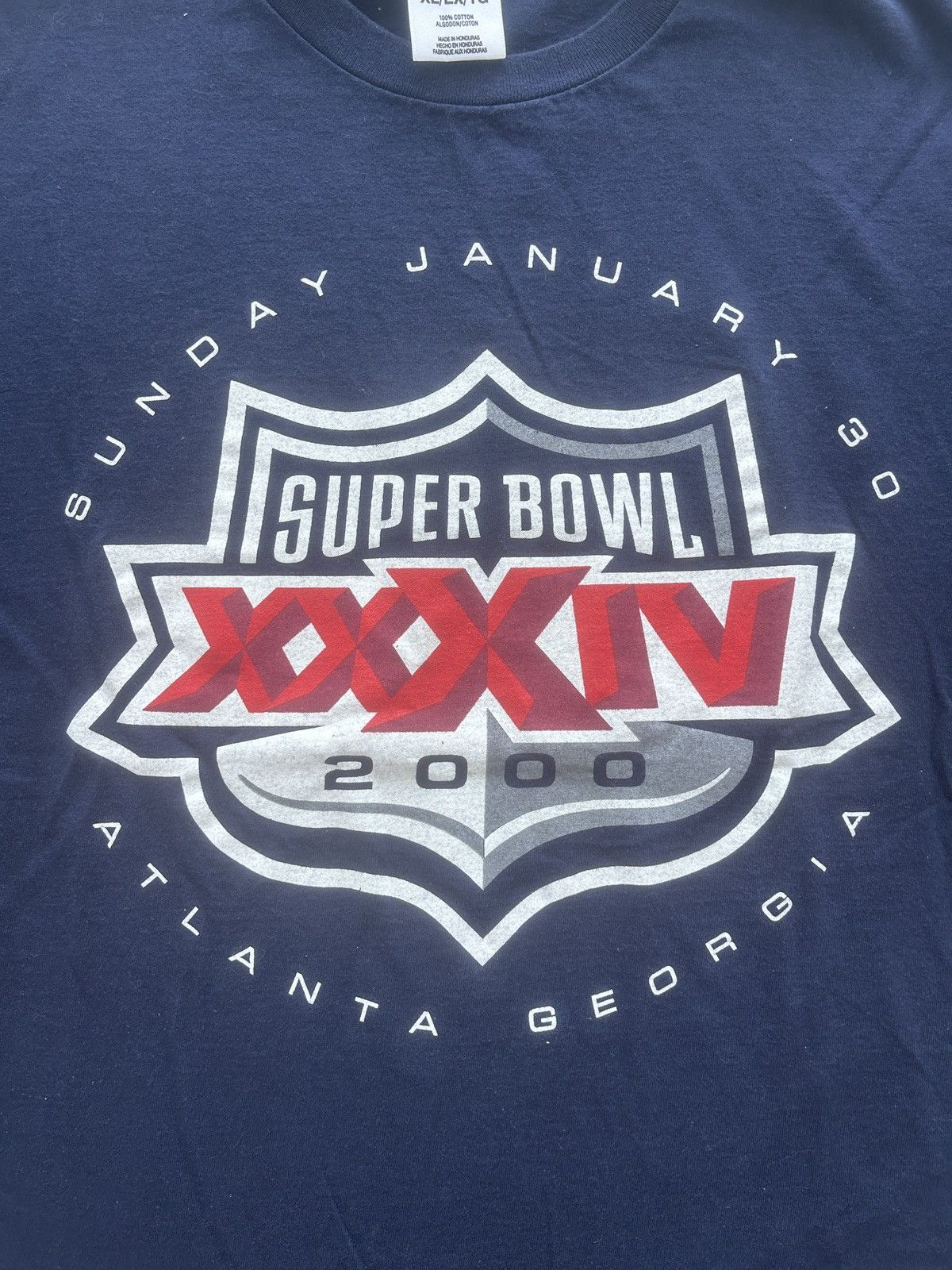 NFL × Vintage Vintage Y2K Super Bowl XXXIV Graphic Tee Size US XL / EU 56 / 4 - 2 Thumbnail