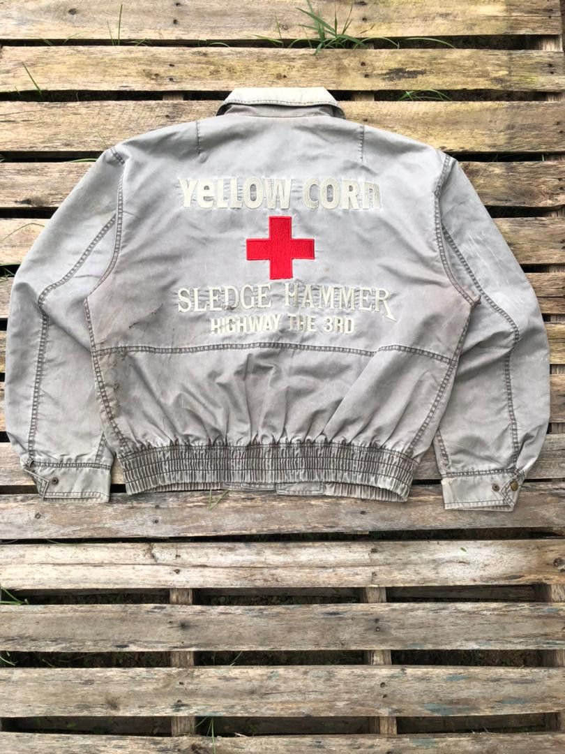 Vintage × YELLOW CORN Vintage Yellow Corn Bomber Jacket Distressed Size US L / EU 52-54 / 3 - 2 Thumbnail