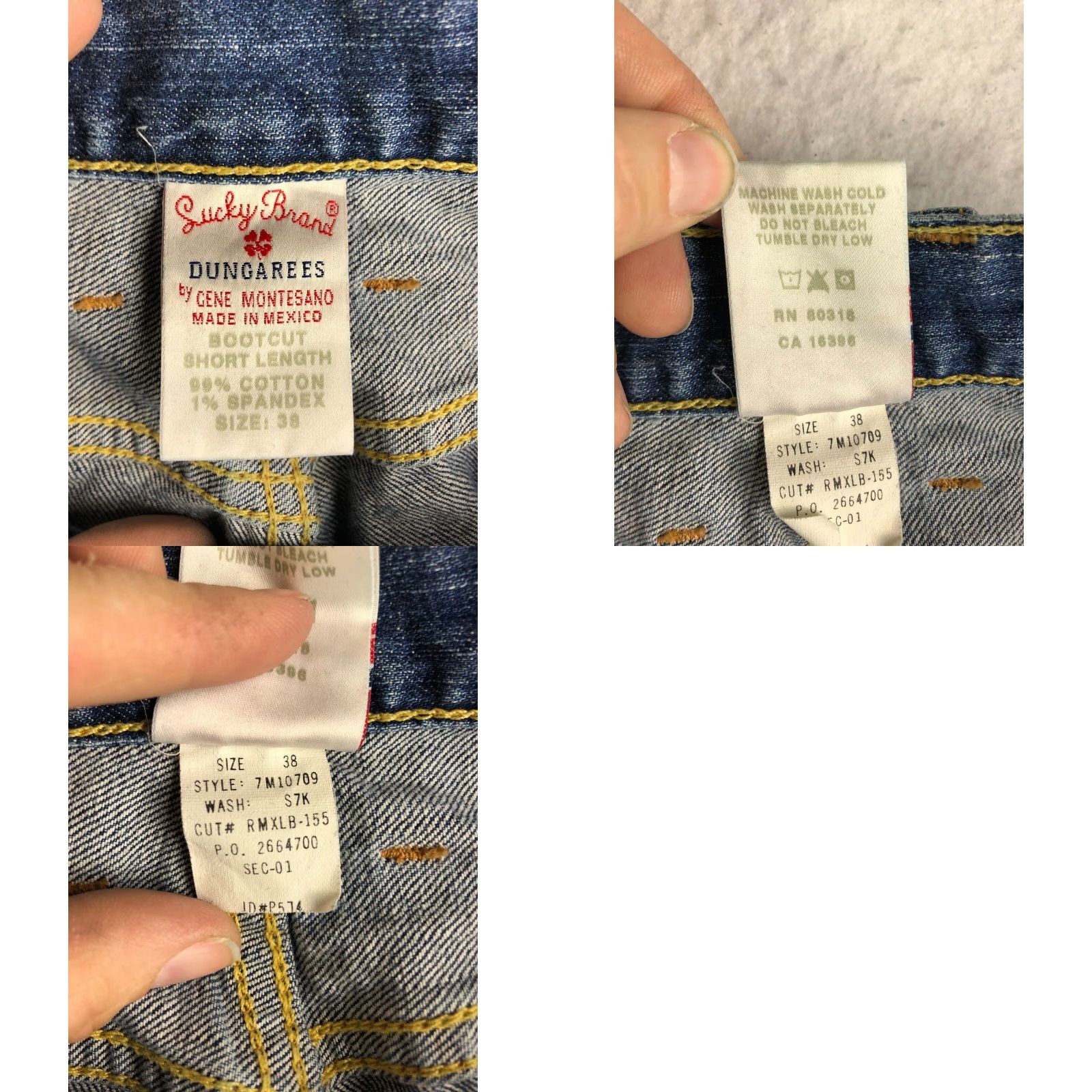 Lucky Brand Lucky Brand Mens Size 38 Short Bootcut Mid Rise Blue Denim Jeans Size US 38 / EU 54 - 8 Thumbnail