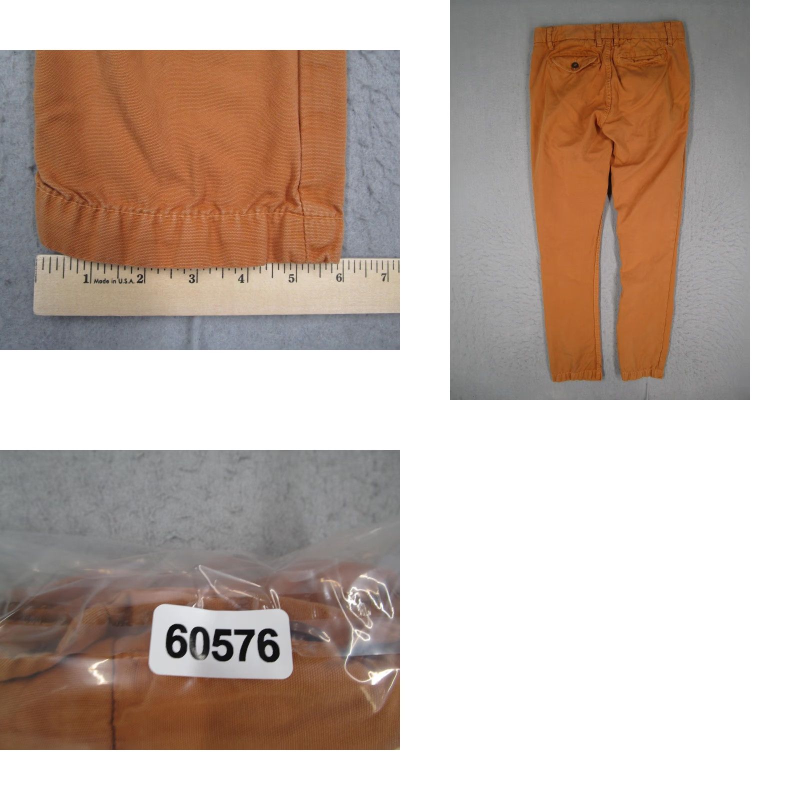 The West Is Dead VINTAGE The West is Dead Pants Mens 29 Orange Slim Cuffed Hem Made USA Casual Size US 29 - 9 Thumbnail