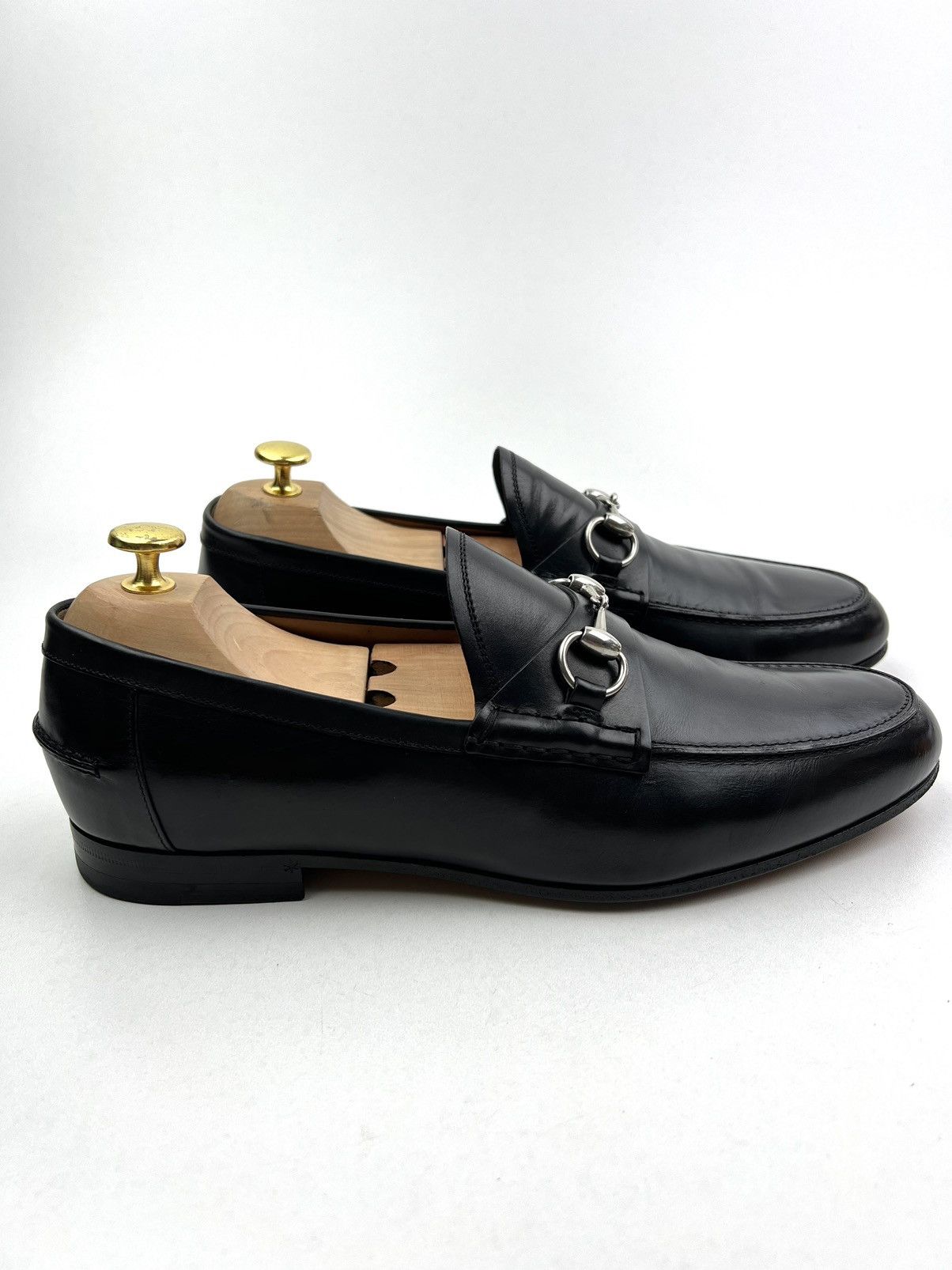 Gucci GUCCI Loafers Leather Shoes HORSEBIT Buckle Black Men’s Size US 9 / EU 42 - 6 Thumbnail