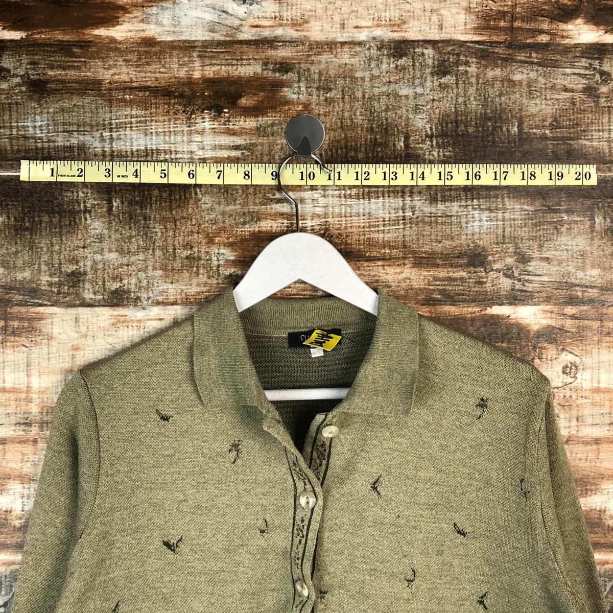 Homespun Knitwear × Japanese Brand Venlicella Green vintage Patterned Cardigans #A1747 Size M / US 6-8 / IT 42-44 - 4 Thumbnail