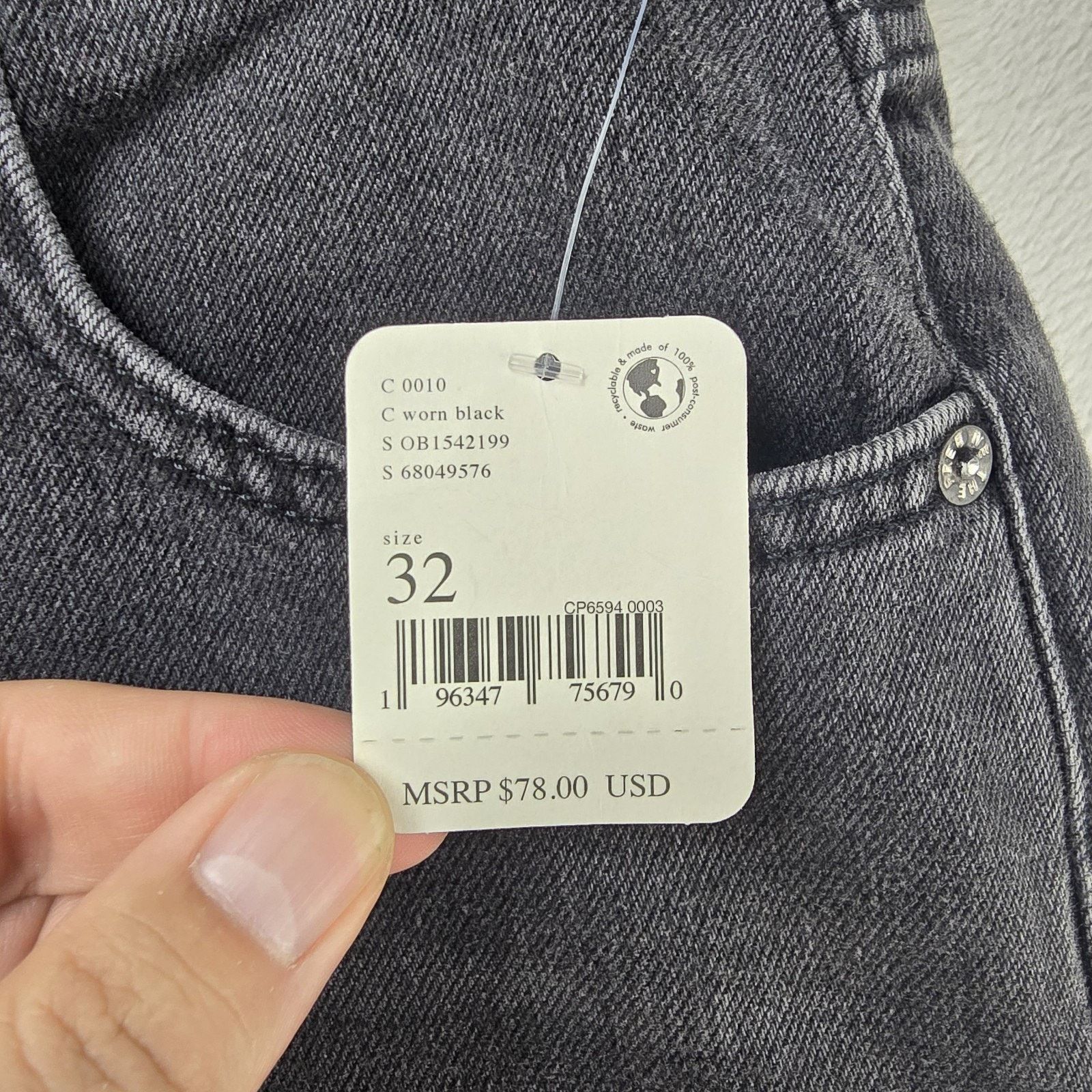 Free People Free People We The Free Pacifica Slim Straight Leg Jeans 32 Size 32" / US 10 / IT 46 - 5 Thumbnail